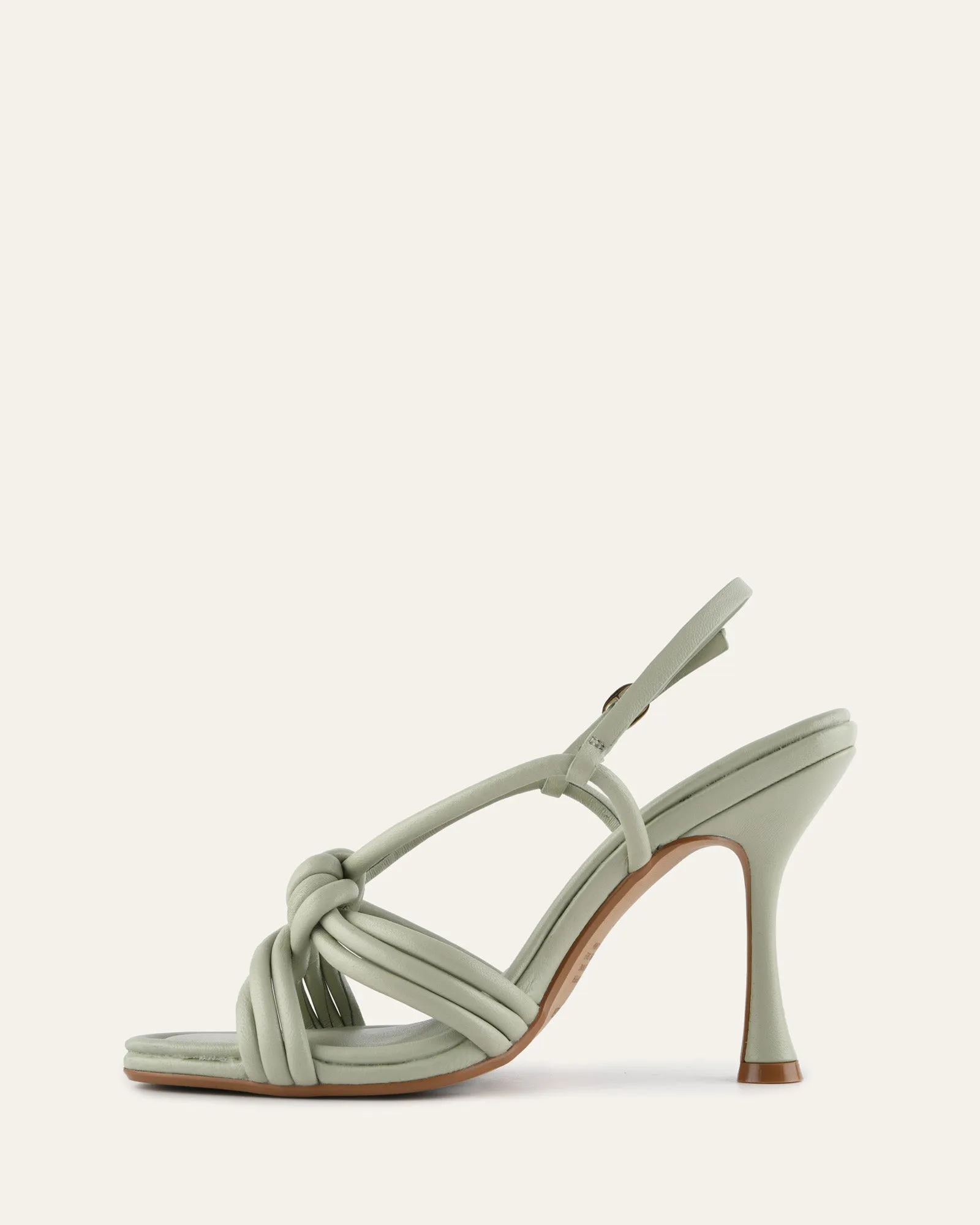 XANTHE HIGH HEEL SANDALS LIGHT SAGE LEATHER sold by Jo Mercer product image thumbnail 4