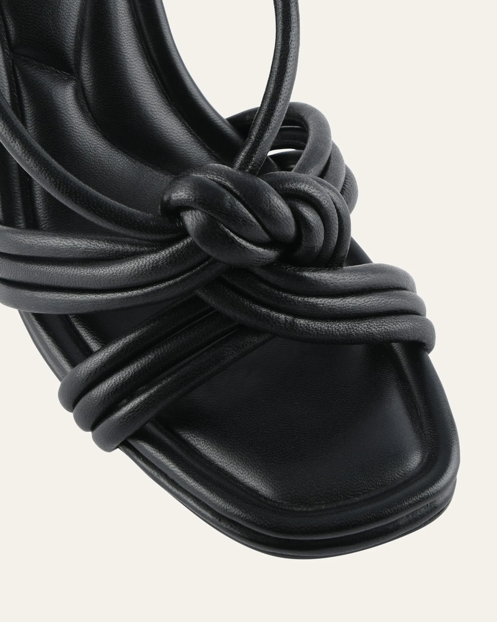 XANTHE HIGH HEEL SANDALS BLACK LEATHER sold by Jo Mercer product image thumbnail 3