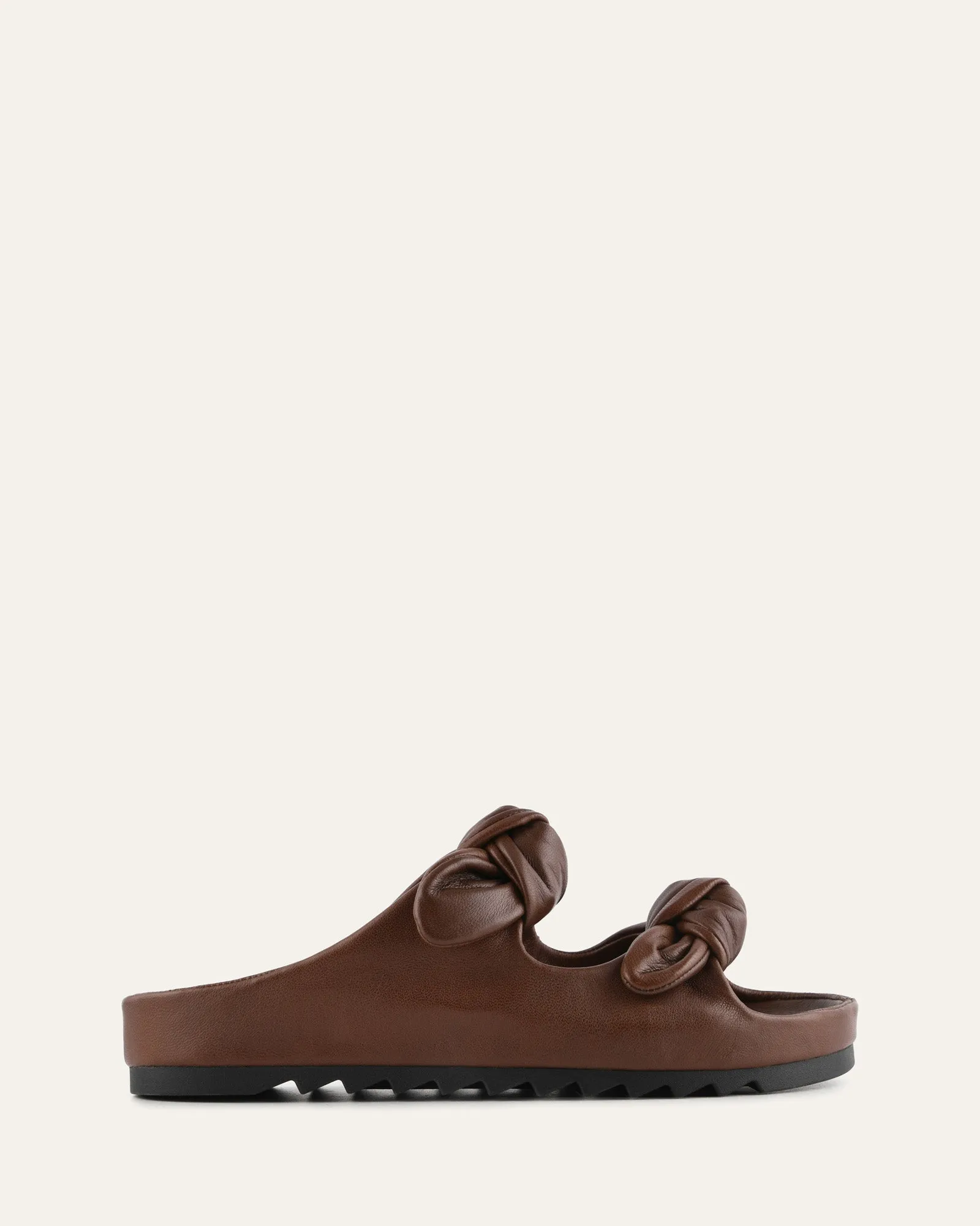 BLOSSOM FLAT SANDALS PECAN LEATHER sold by Jo Mercer