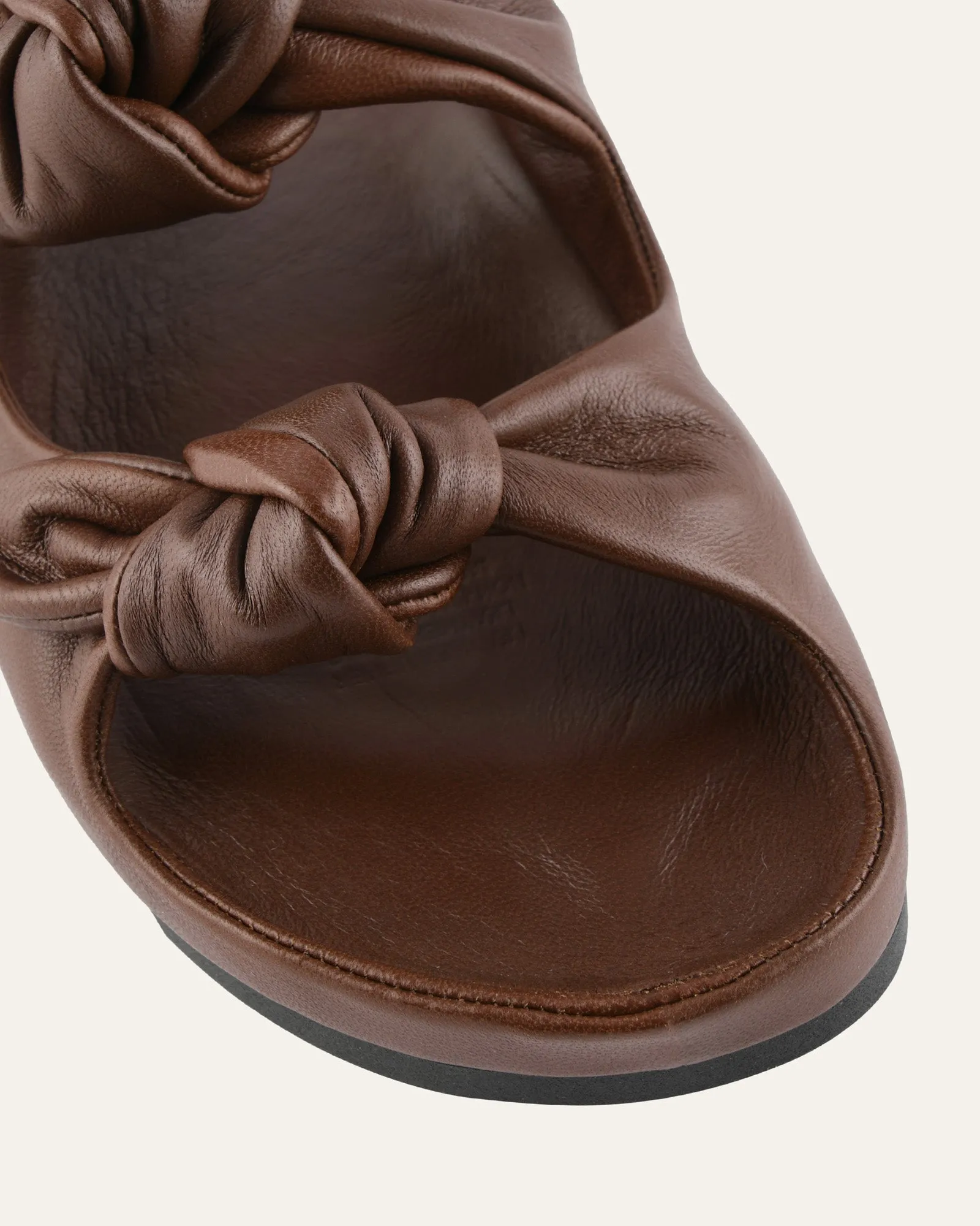 BLOSSOM FLAT SANDALS PECAN LEATHER sold by Jo Mercer product image thumbnail 3