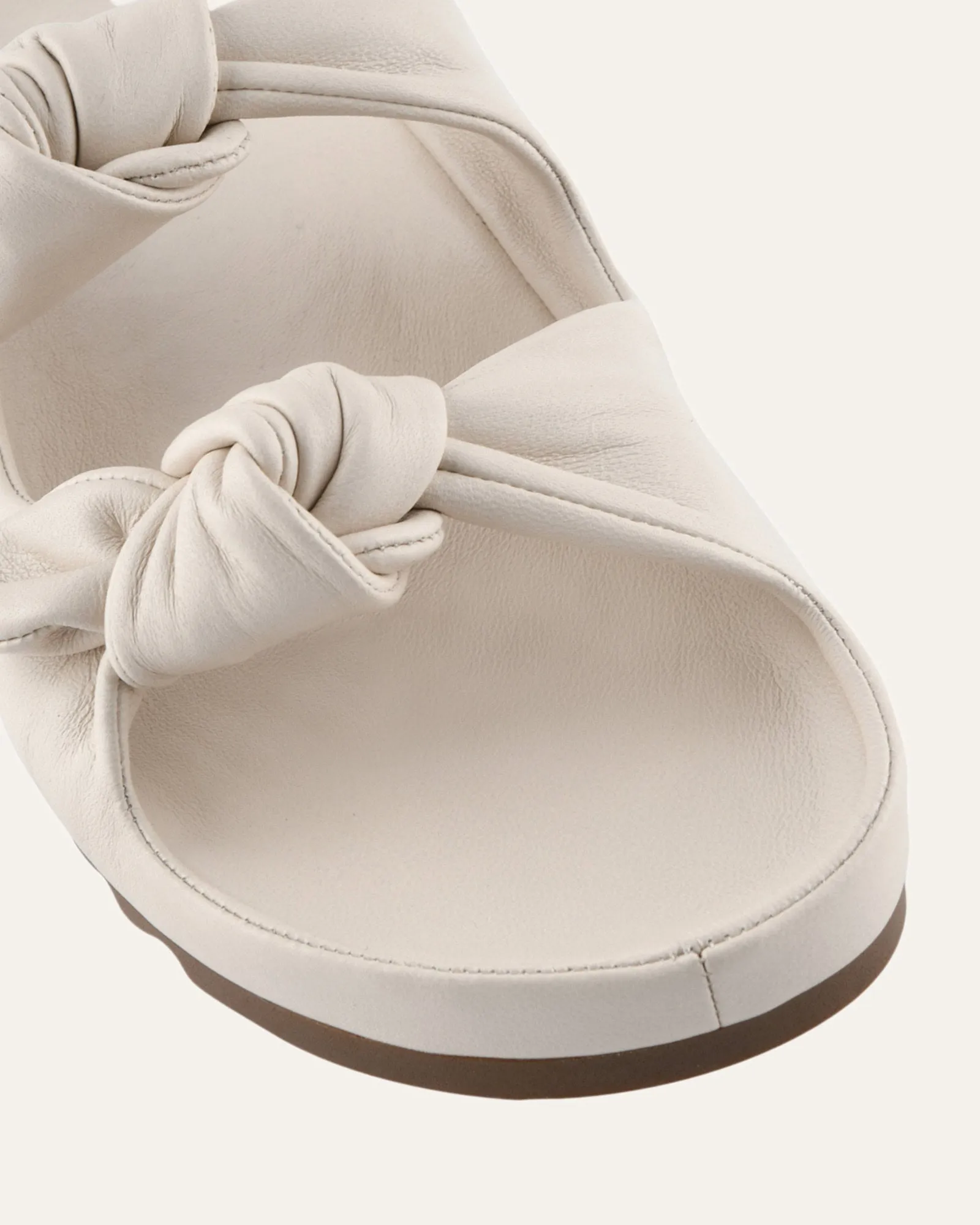 BLOSSOM FLAT SANDALS OFF WHITE LEATHER sold by Jo Mercer product image thumbnail 3