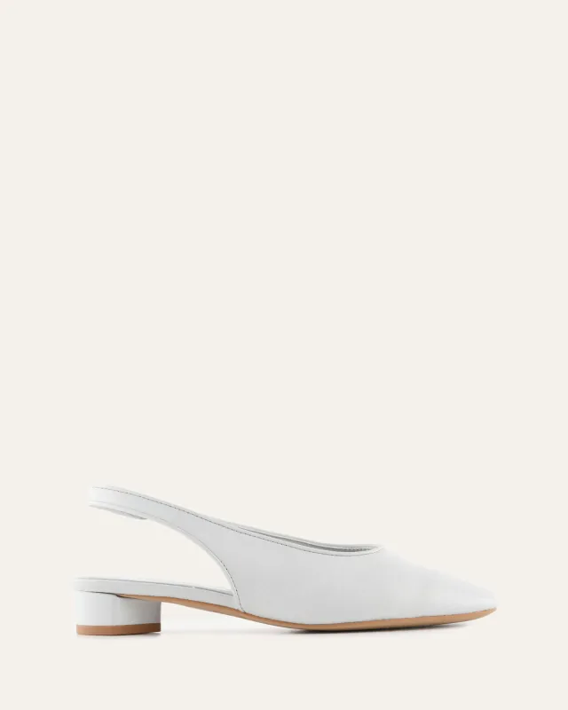 ORBIT LOW HEELS DUSK BLUE LEATHER sold by Jo Mercer