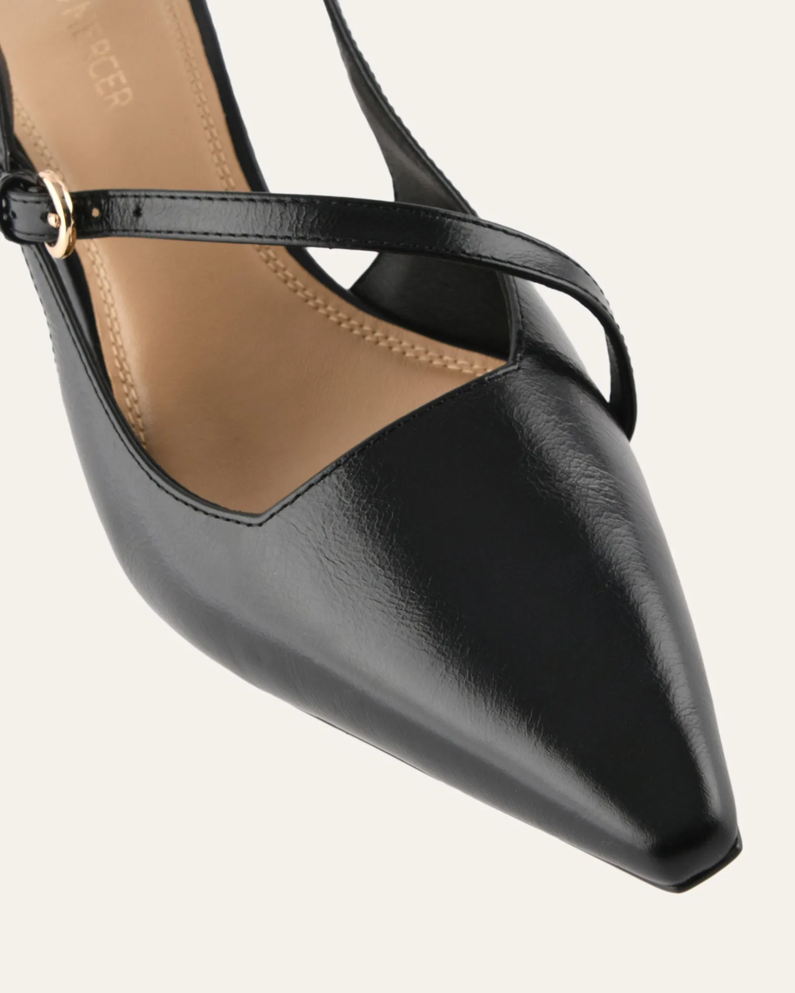 SKYE LOW HEELS BLACK LEATHER sold by Jo Mercer product image thumbnail 3