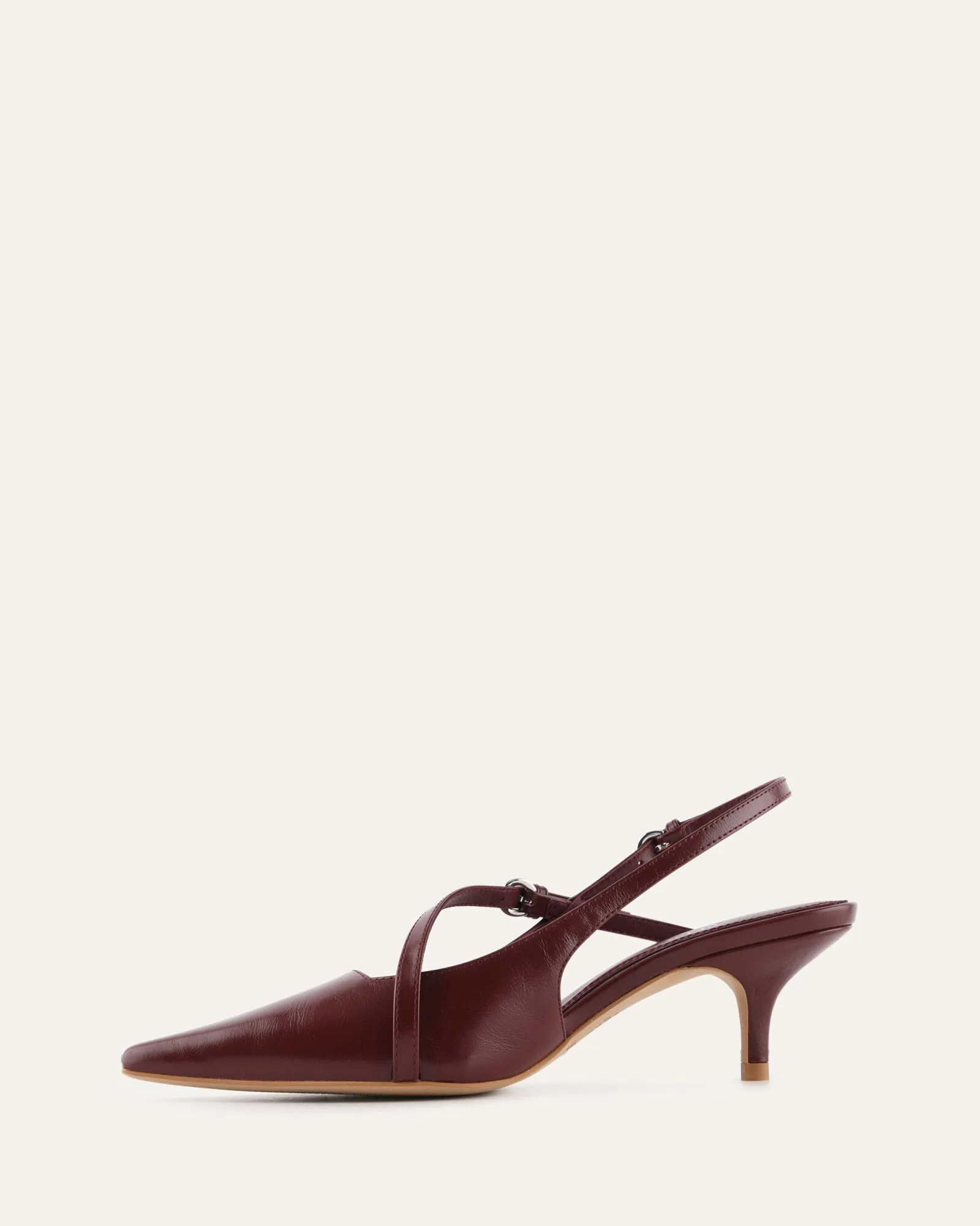 SKYE LOW HEELS MULBERRY LEATHER sold by Jo Mercer product image thumbnail 5
