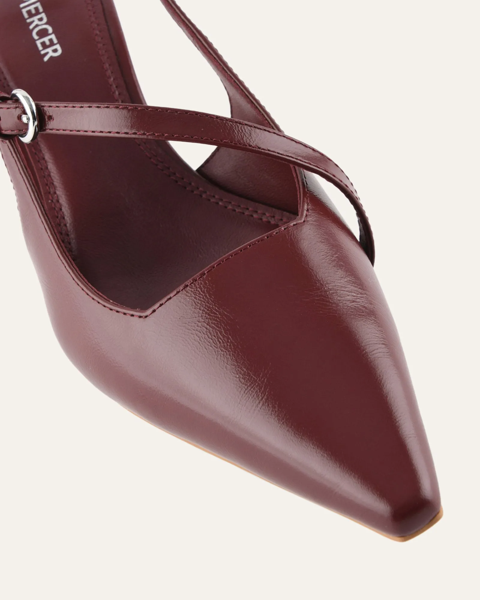 SKYE LOW HEELS MULBERRY LEATHER sold by Jo Mercer product image thumbnail 3