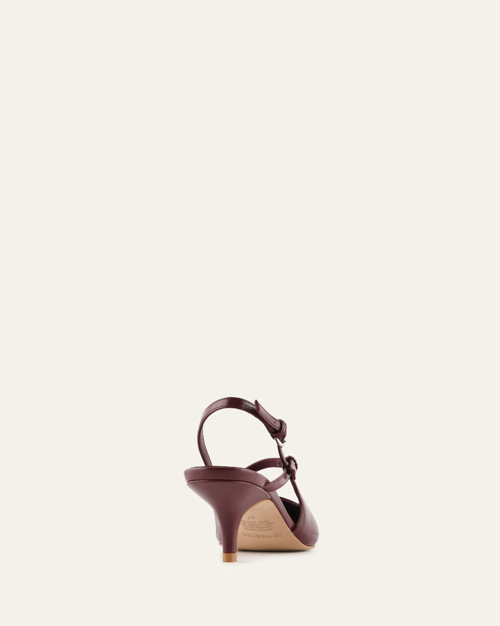 SKYE LOW HEELS MULBERRY LEATHER sold by Jo Mercer product image thumbnail 4