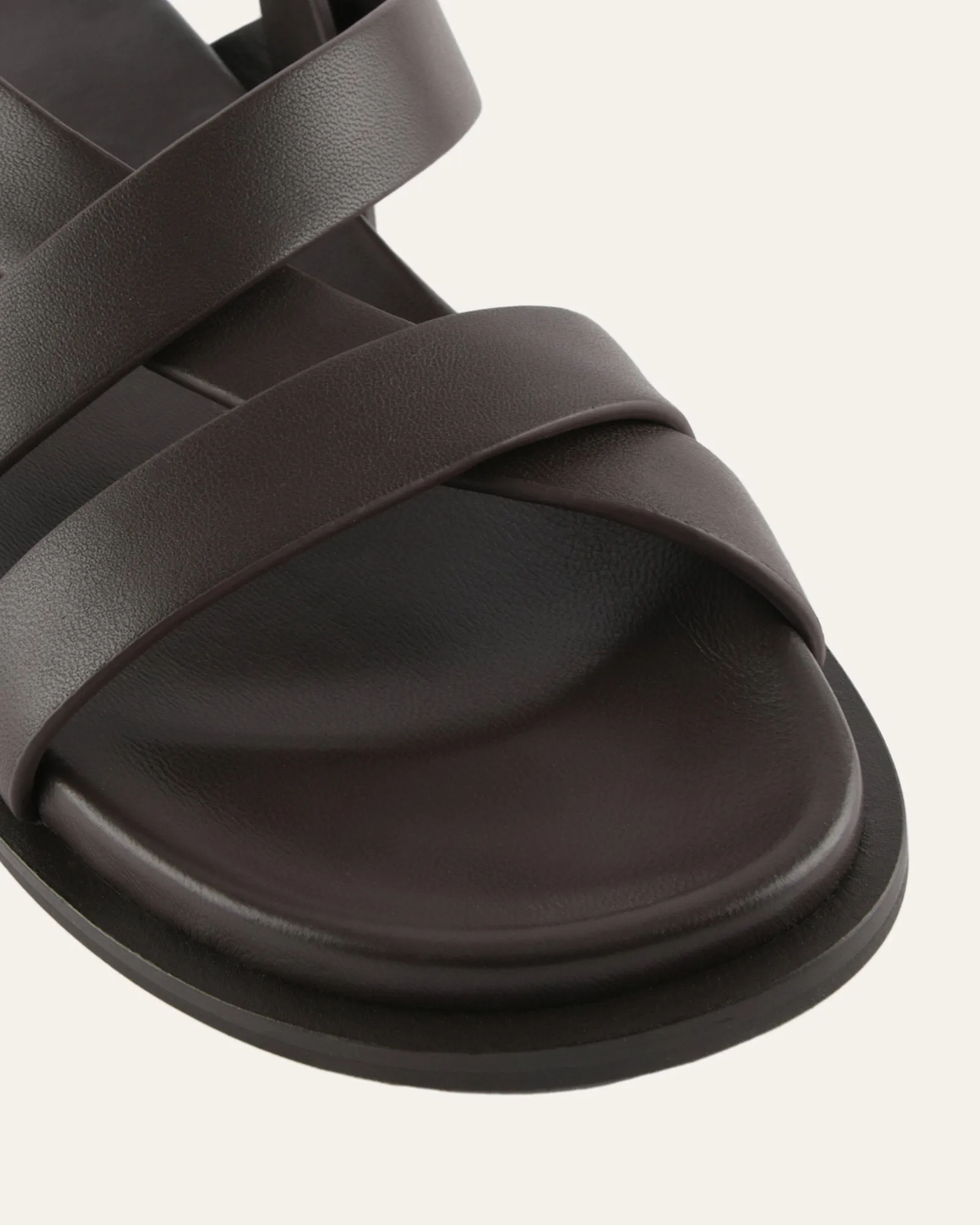 FALCON FLAT SANDALS BITTER CHOC LEATHER sold by Jo Mercer product image thumbnail 3