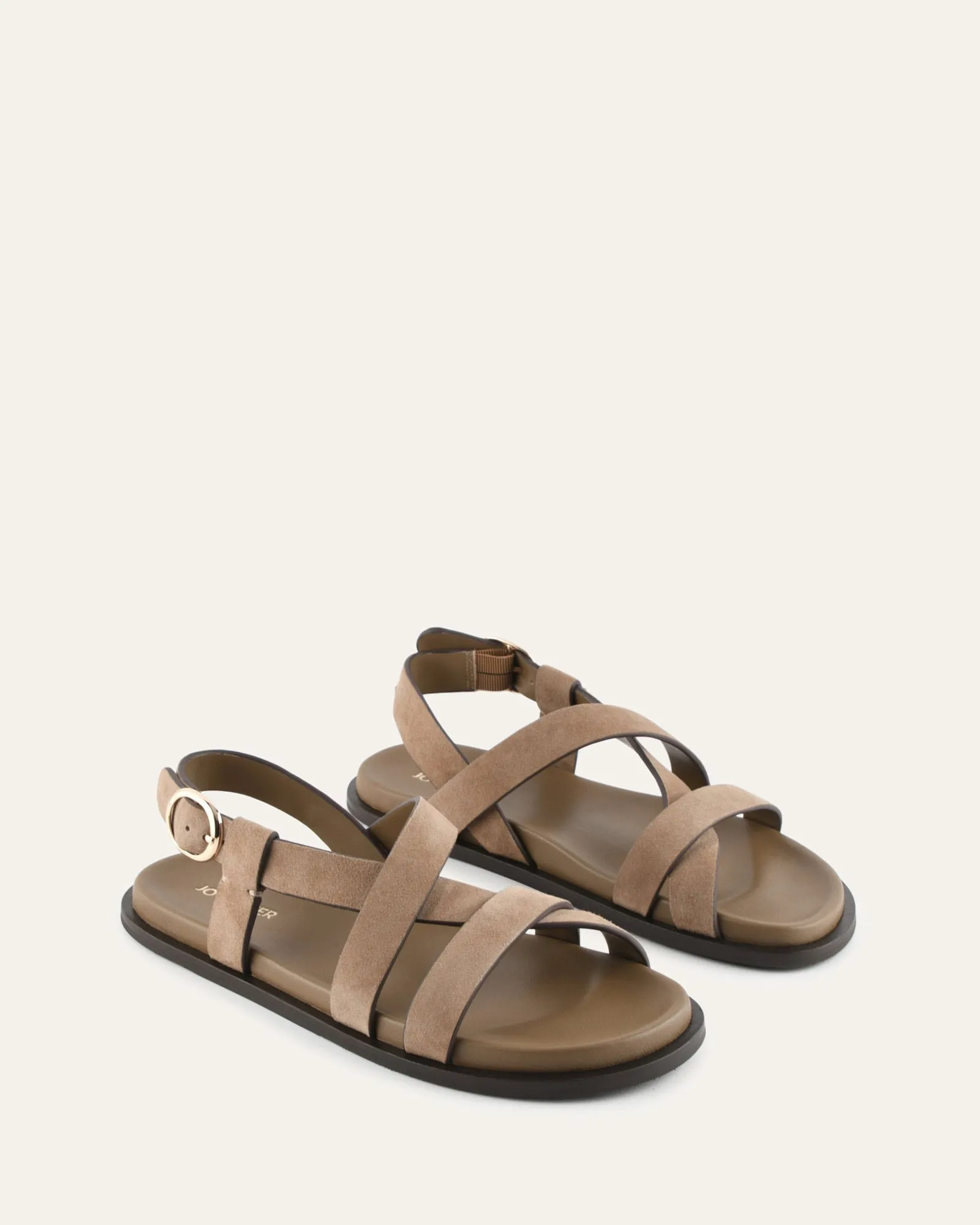FALCON FLAT SANDALS LATTE SUEDE sold by Jo Mercer product image thumbnail 3