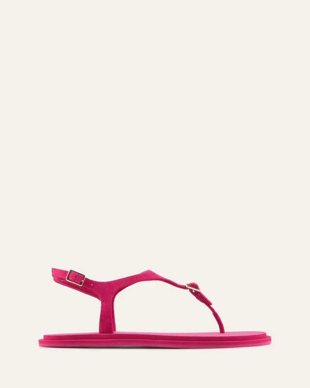 MIRO FLAT SANDALS FUSCHIA SUEDE sold by Jo Mercer