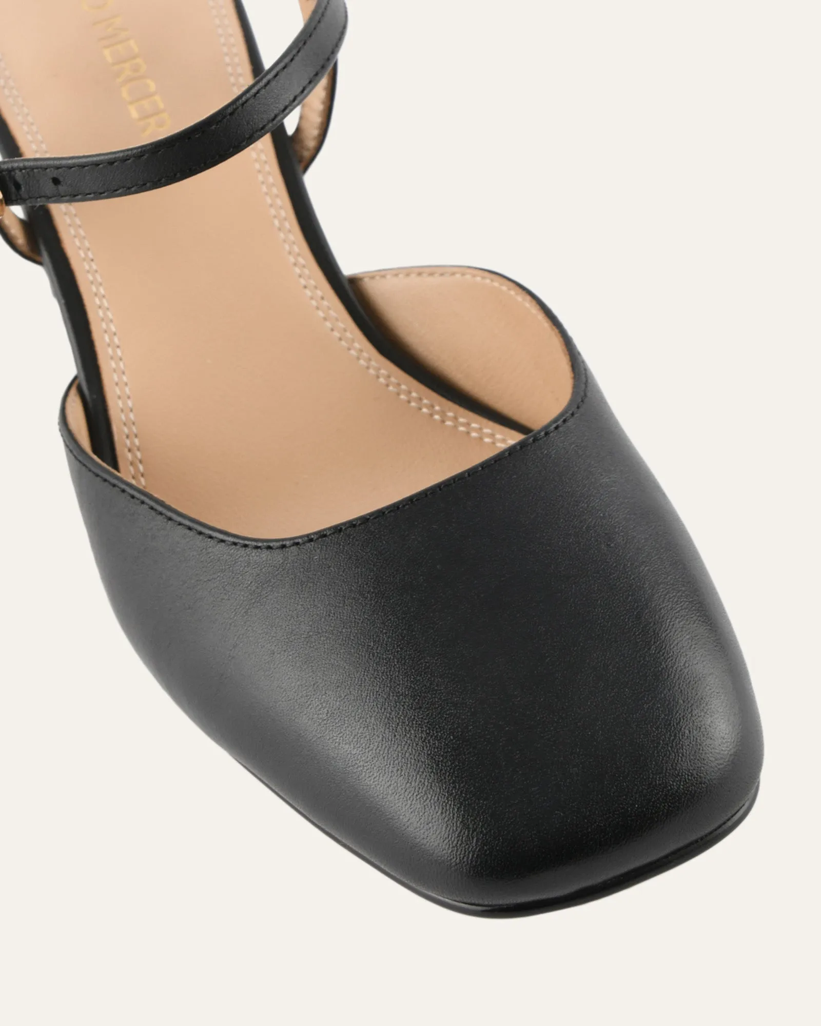 JEWEL LOW HEELS BLACK LEATHER sold by Jo Mercer product image thumbnail 4