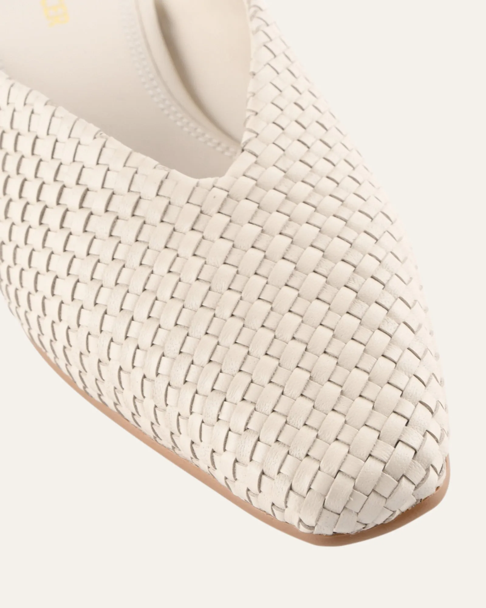 LENA DRESS FLATS OFF WHITE LEATHER sold by Jo Mercer product image thumbnail 4