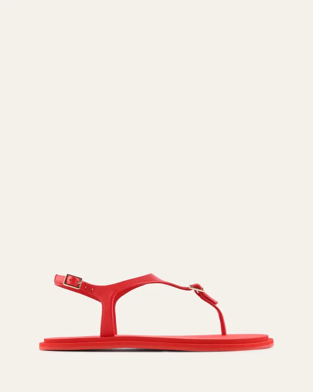 MIRO FLAT SANDALS RED LEATHER sold by Jo Mercer