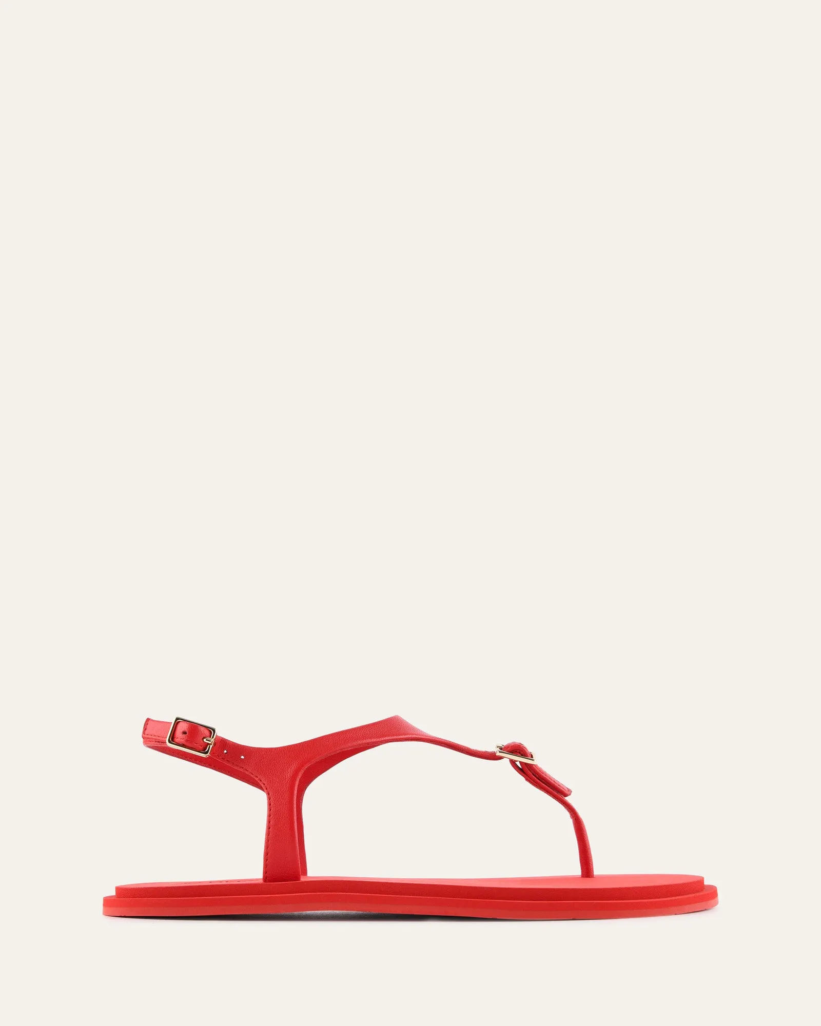MIRO FLAT SANDALS RED LEATHER sold by Jo Mercer
