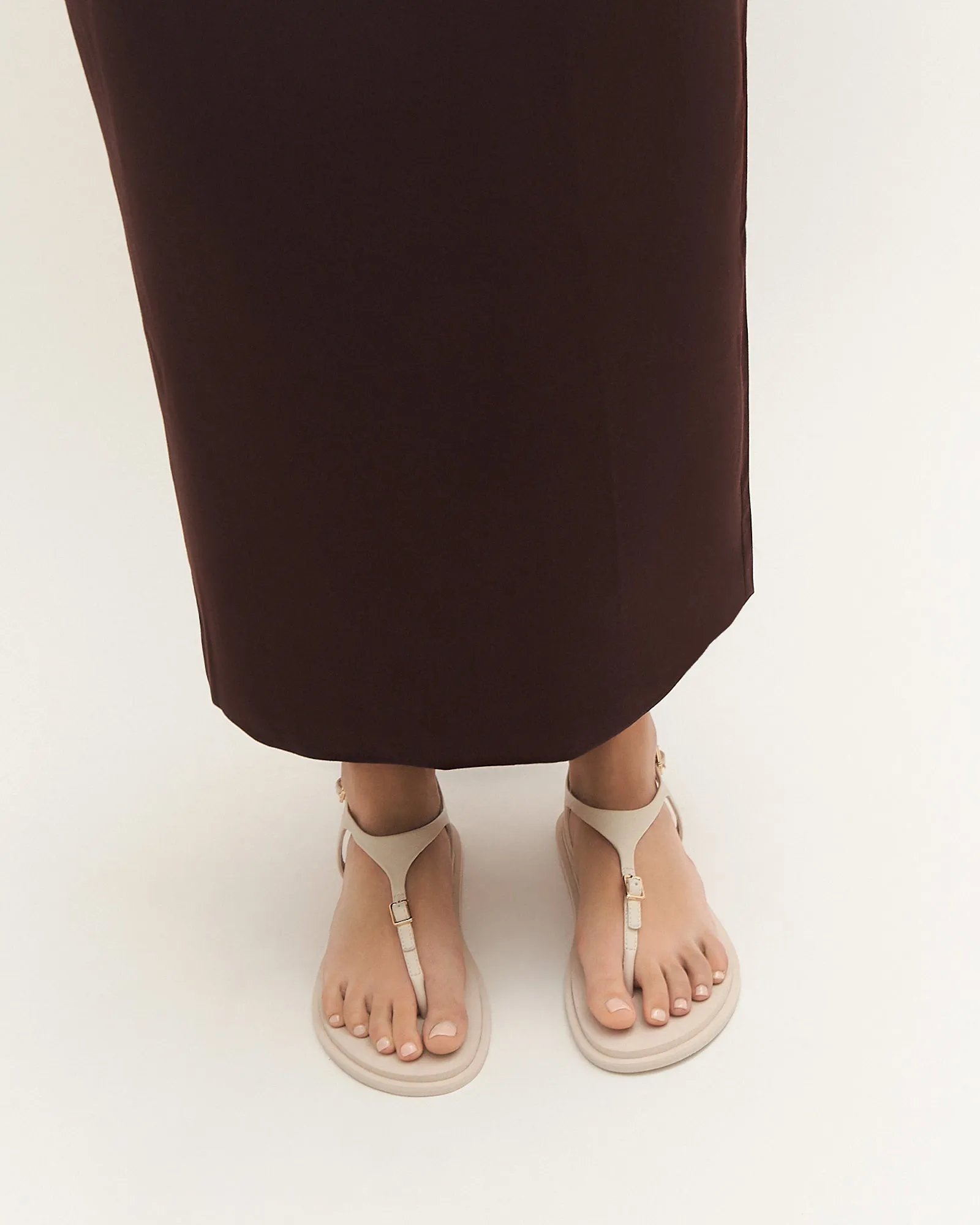 MIRO FLAT SANDALS OFF WHITE LEATHER sold by Jo Mercer product image thumbnail 2