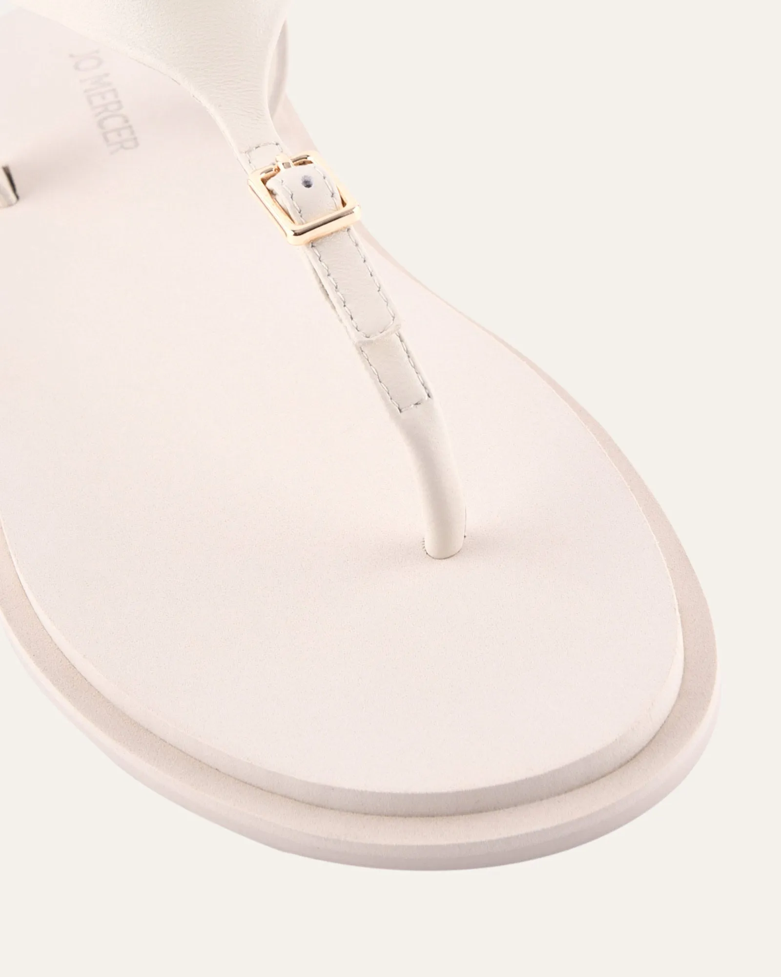 MIRO FLAT SANDALS OFF WHITE LEATHER sold by Jo Mercer product image thumbnail 4