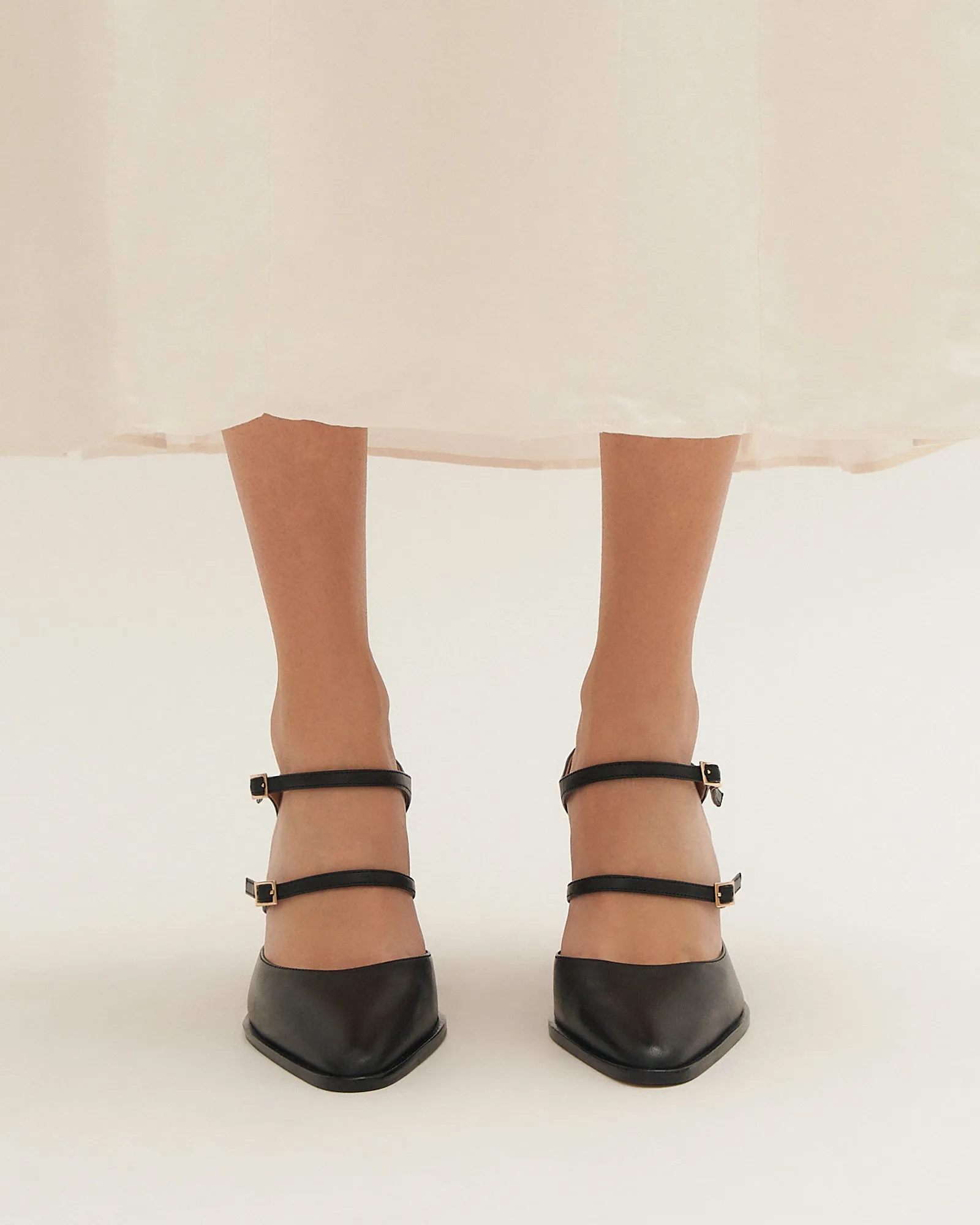 COMET HIGH HEELS BLACK LEATHER sold by Jo Mercer product image thumbnail 2