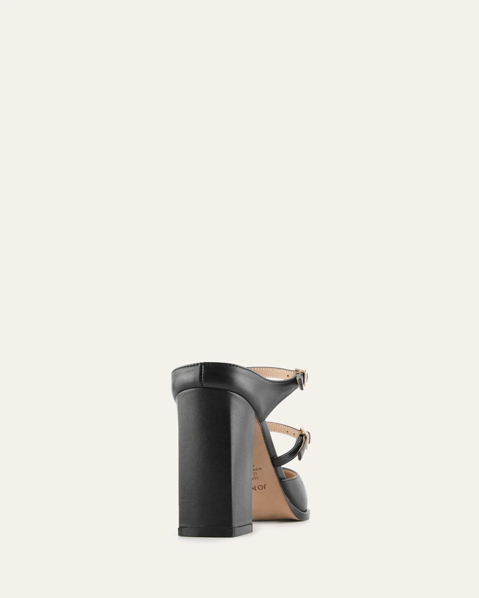 COMET HIGH HEELS BLACK LEATHER sold by Jo Mercer product image thumbnail 5