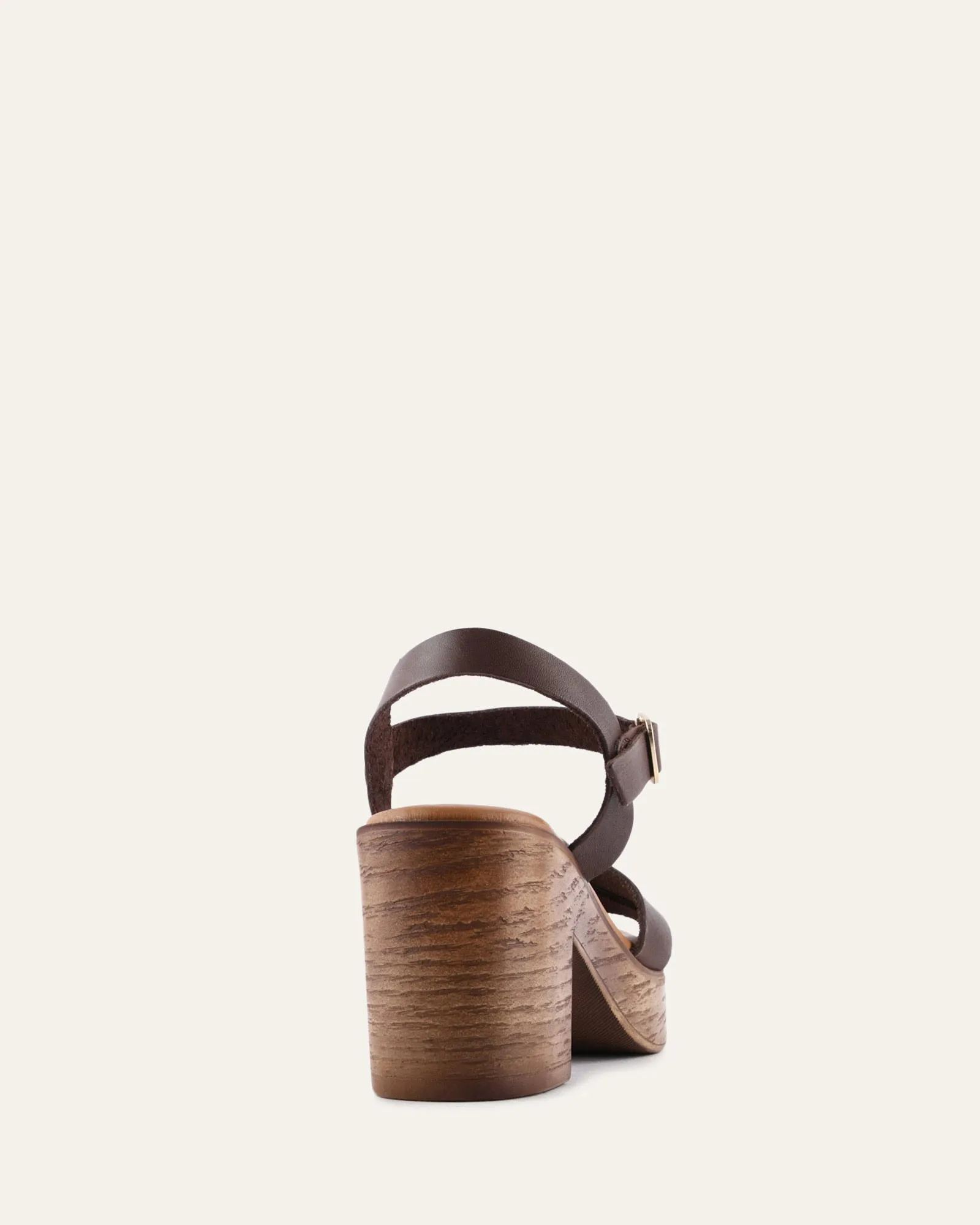 QUARTZ MID HEEL SANDALS CHOCOLATE LEATHER sold by Jo Mercer product image thumbnail 4