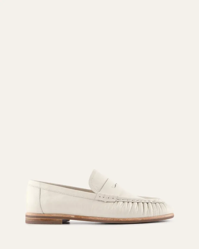 MYRTLE LOAFERS OFF WHITE LEATHER sold by Jo Mercer