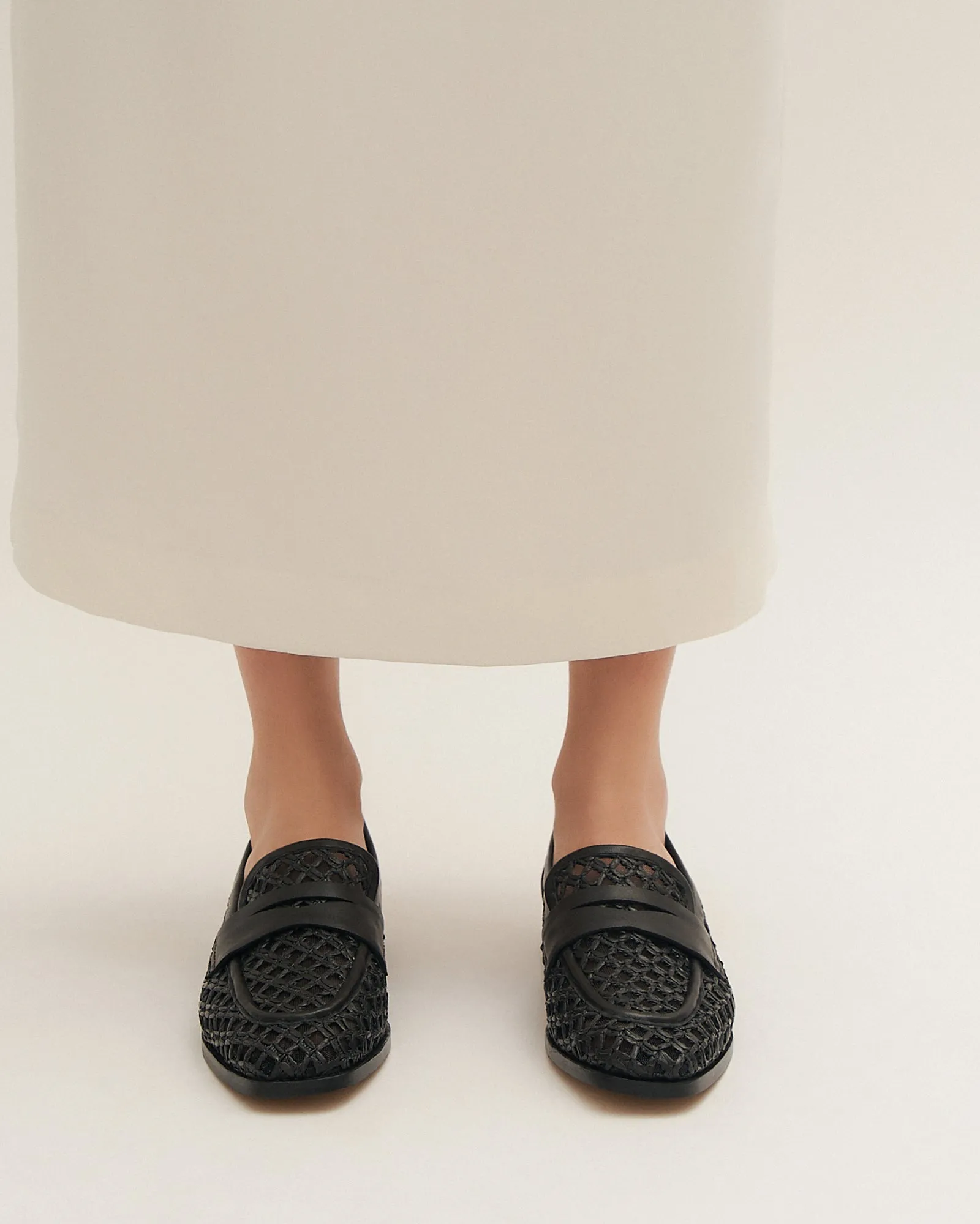 ABBOTT LOAFERS BLACK RAFFIA sold by Jo Mercer product image thumbnail 2