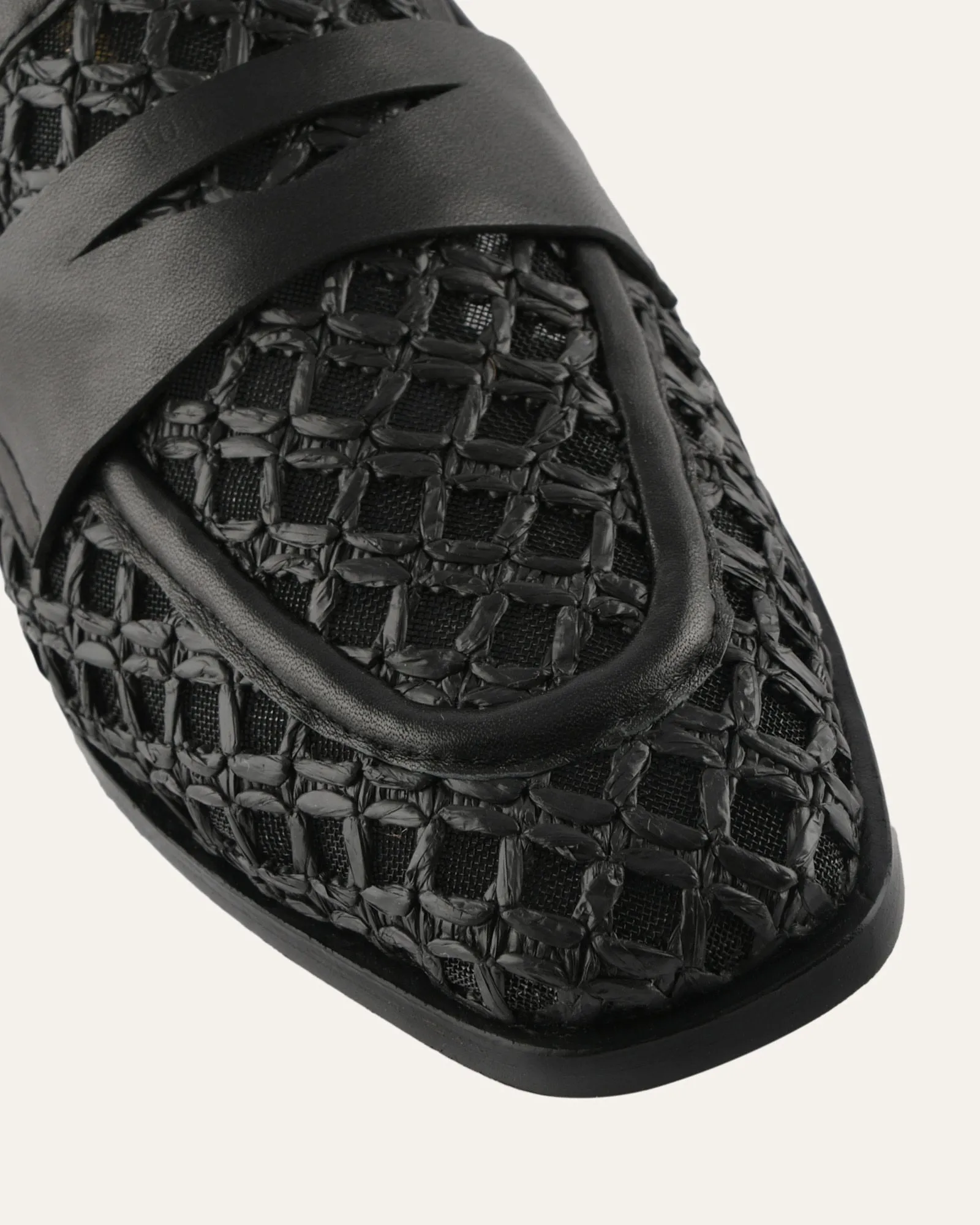 ABBOTT LOAFERS BLACK RAFFIA sold by Jo Mercer product image thumbnail 4