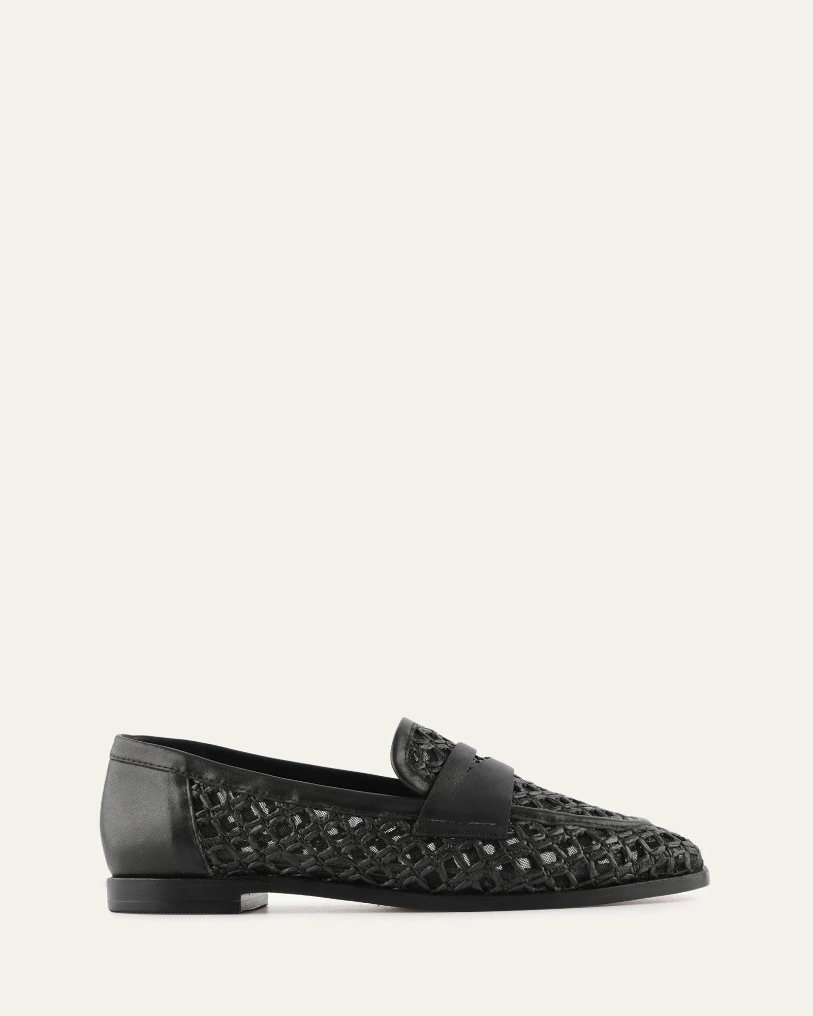 ABBOTT LOAFERS BLACK RAFFIA sold by Jo Mercer