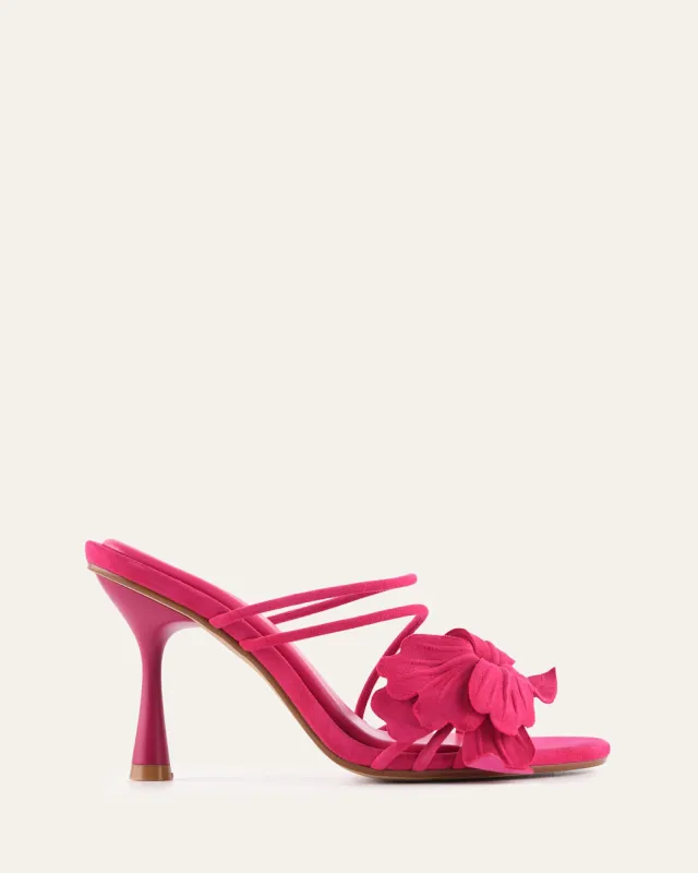 SOLAR HIGH HEEL SANDALS FUCHSIA SUEDE sold by Jo Mercer