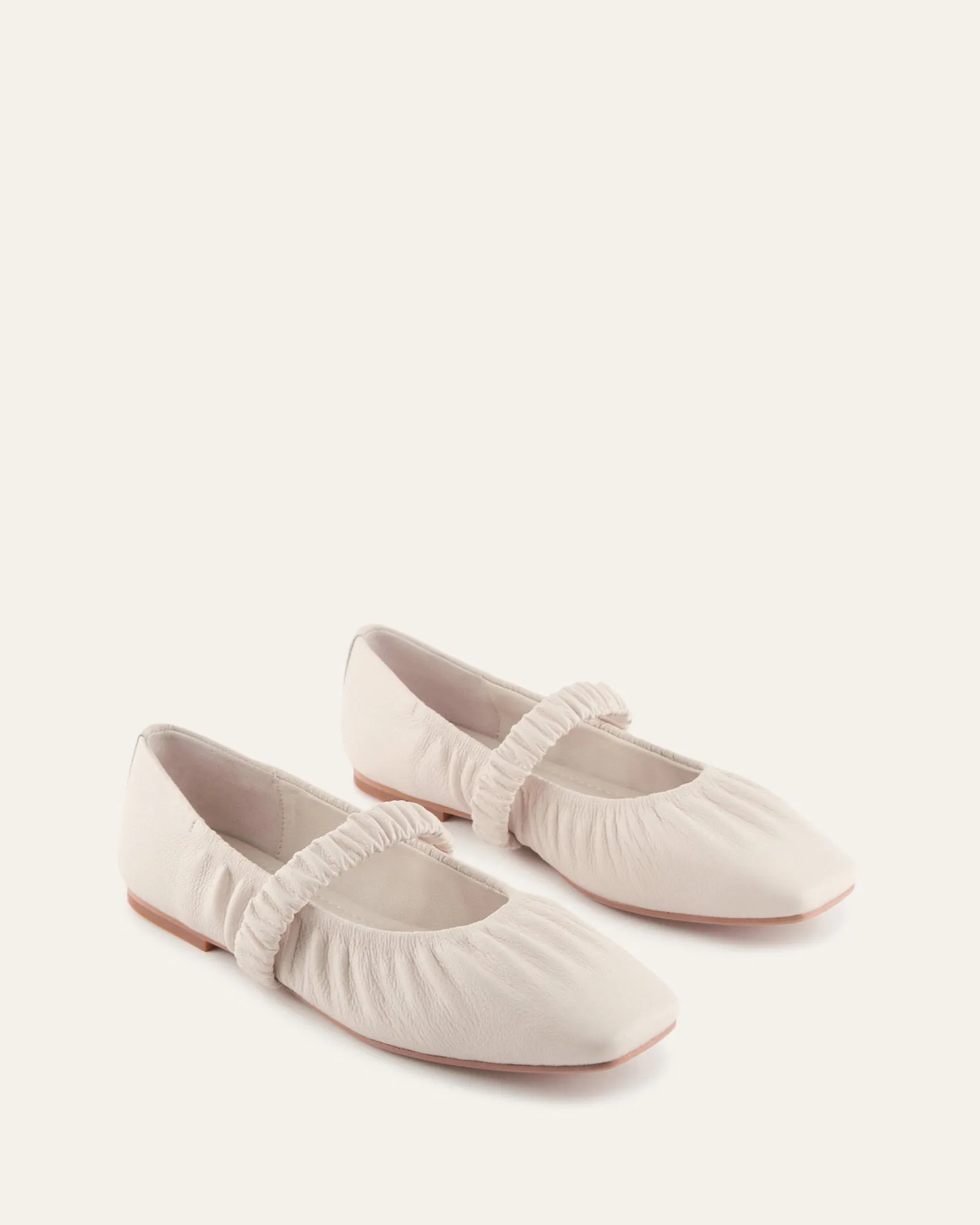 KEELY BALLET FLATS OFF WHITE LEATHER sold by Jo Mercer product image thumbnail 2