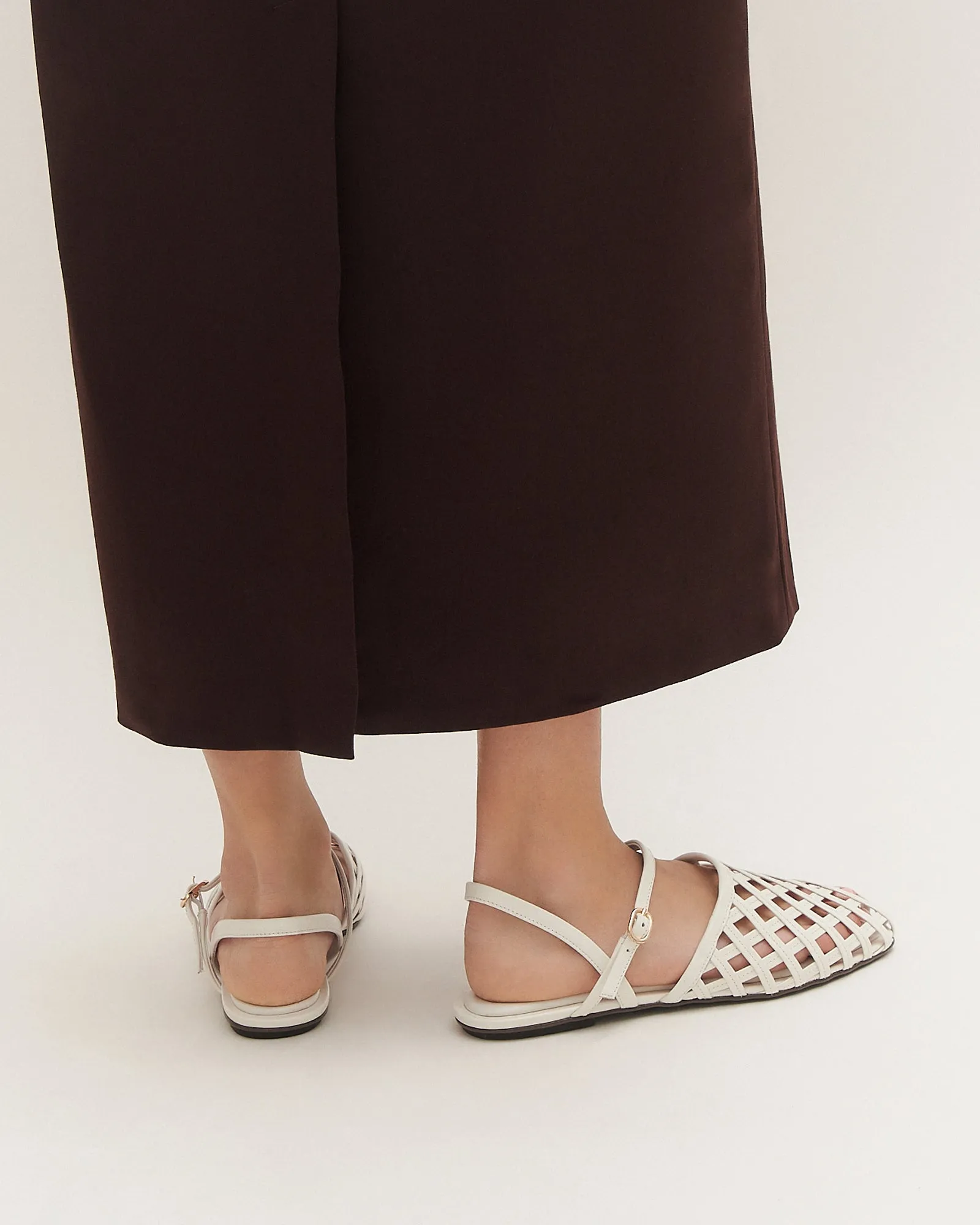 EROS CASUAL FLATS WHITE LEATHER sold by Jo Mercer product image thumbnail 2