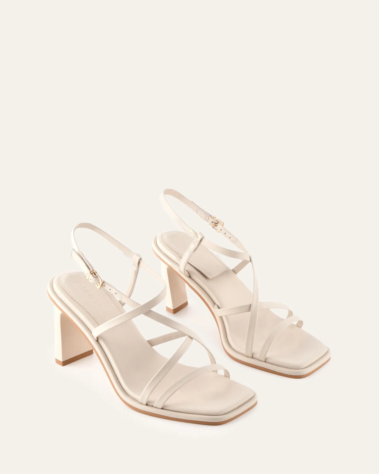 BASK HIGH HEEL SANDALS OFF WHITE LEATHER sold by Jo Mercer product image thumbnail 2