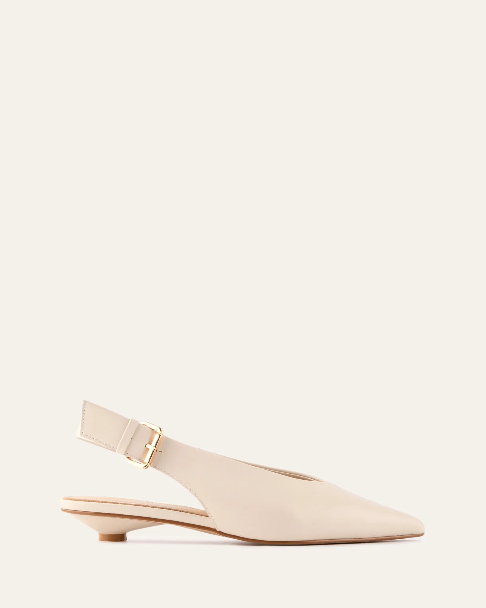 ALBIE DRESS FLATS OFF WHITE LEATHER sold by Jo Mercer