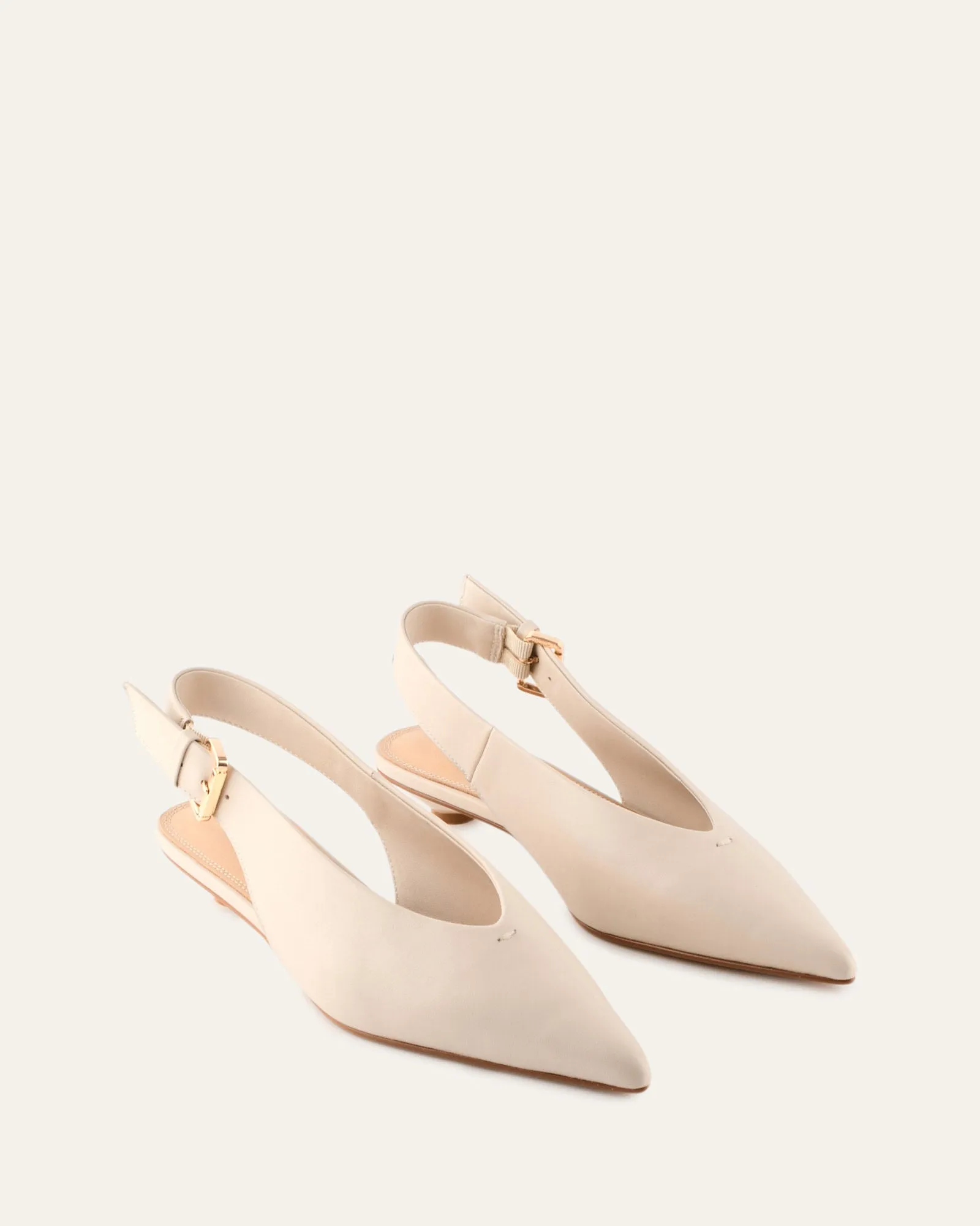 ALBIE DRESS FLATS OFF WHITE LEATHER sold by Jo Mercer product image thumbnail 2