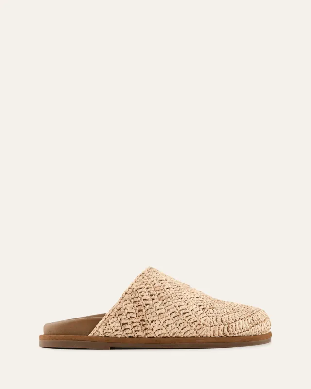 OCEAN FLAT SLIDES NATURAL RAFFIA sold by Jo Mercer