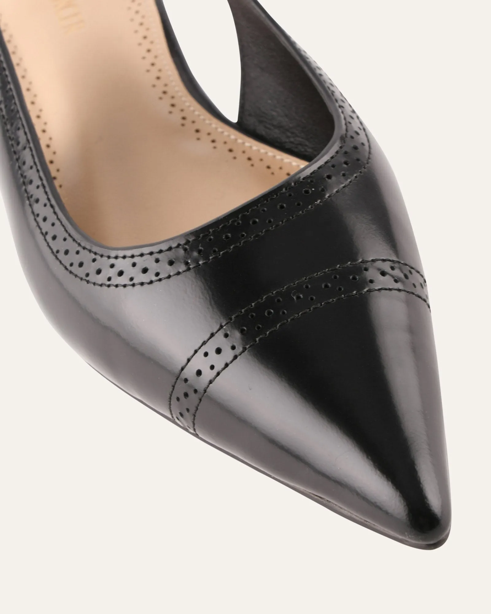 ANWAR DRESS FLATS BLACK LEATHER sold by Jo Mercer product image thumbnail 3