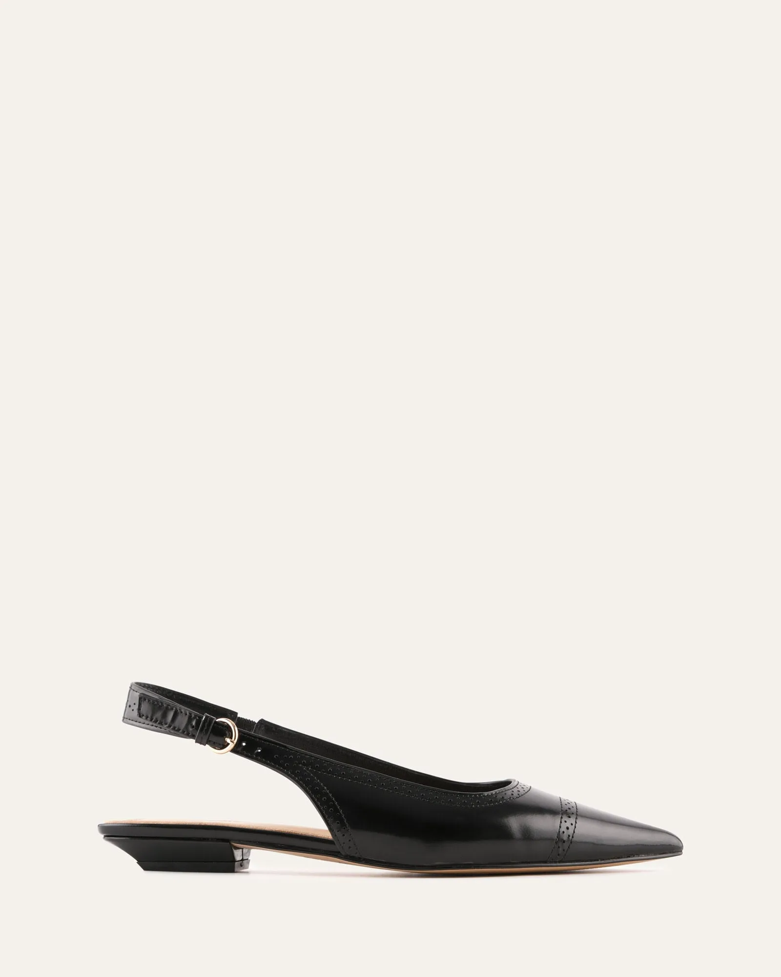 ANWAR DRESS FLATS BLACK LEATHER sold by Jo Mercer