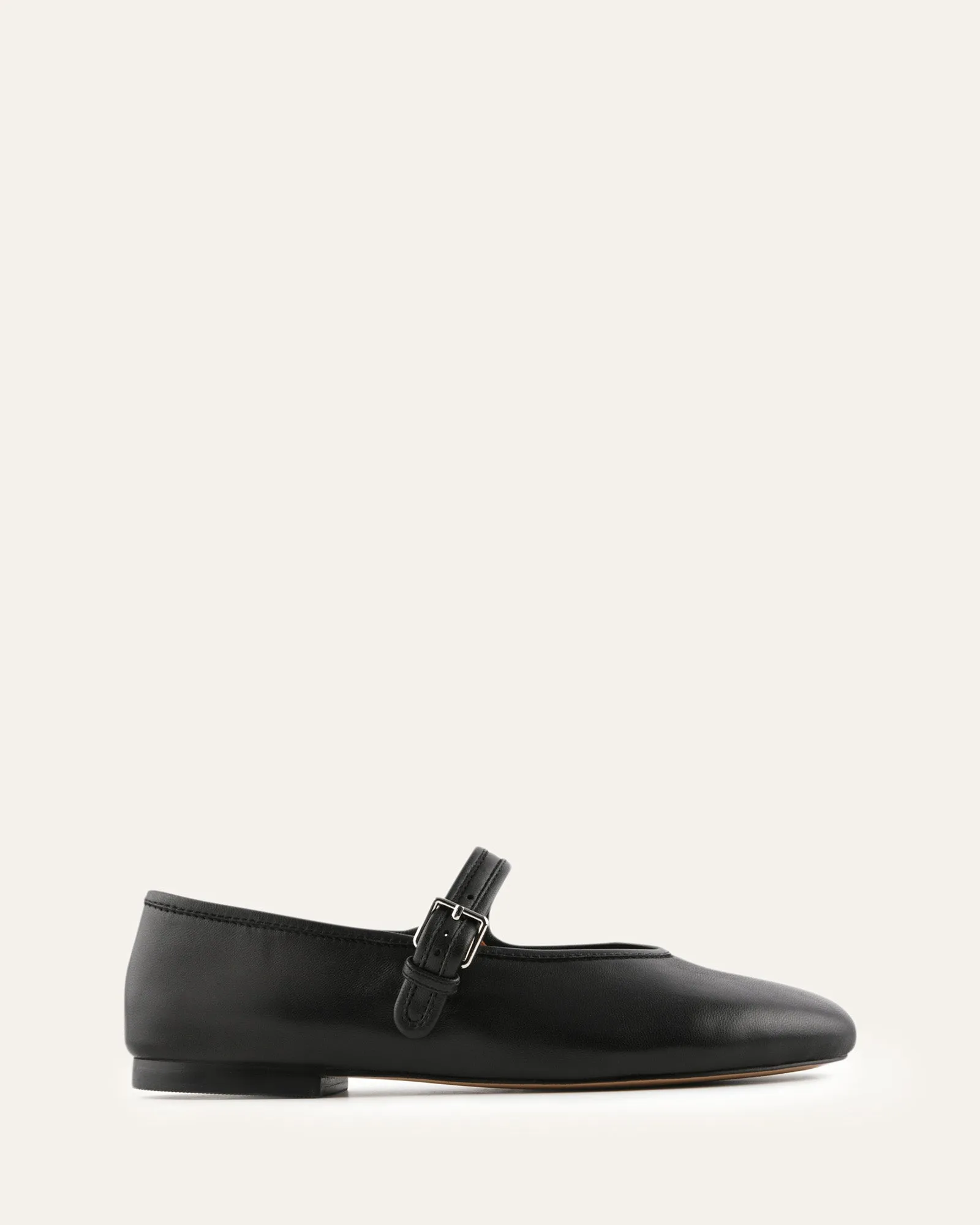 LENNY CASUAL FLATS BLACK LEATHER sold by Jo Mercer