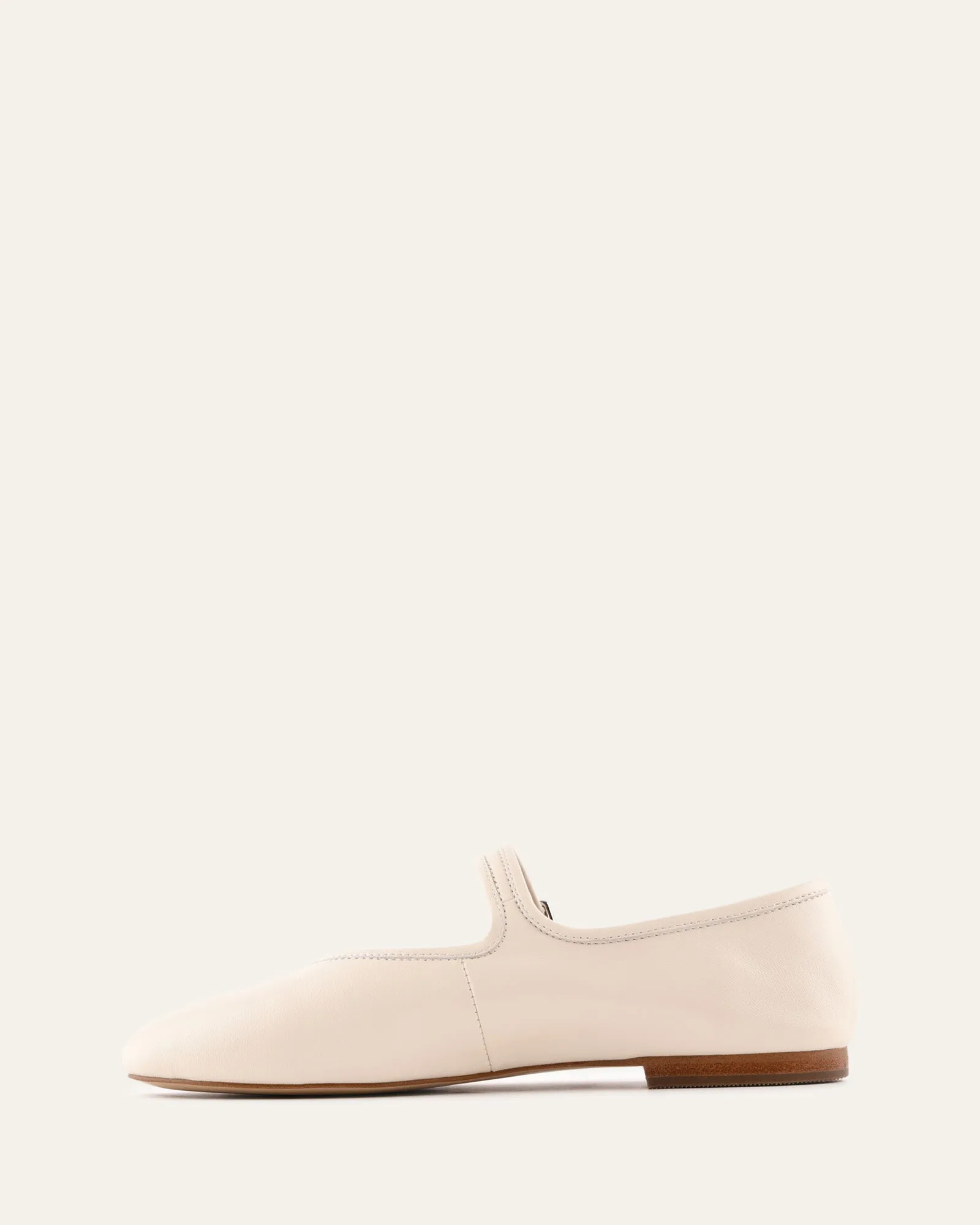 LENNY CASUAL FLATS OFF WHITE LEATHER sold by Jo Mercer product image thumbnail 5