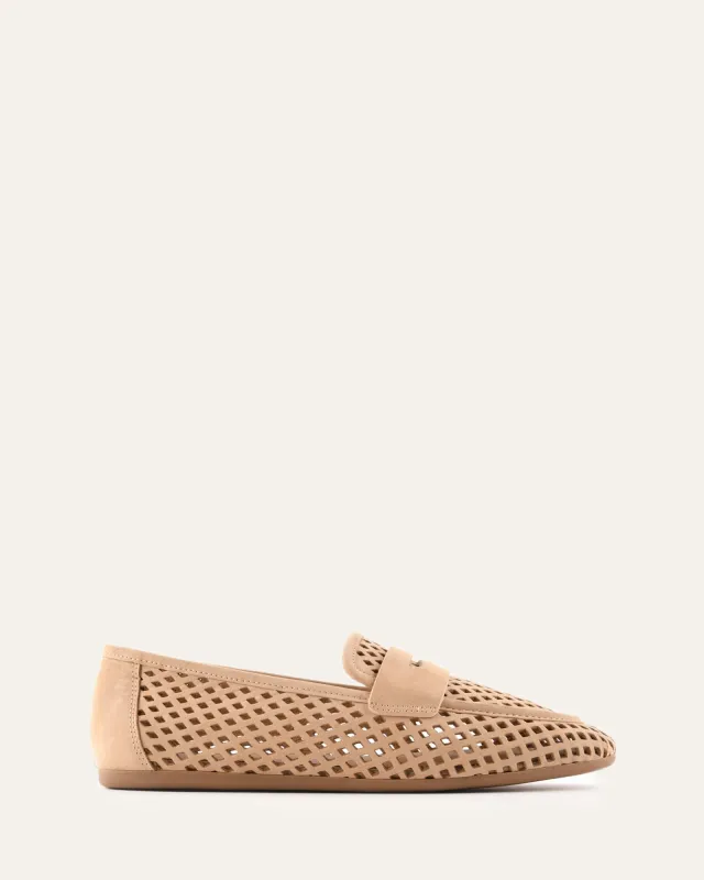 HEDLEY LOAFERS LATTE NUBUCK SUEDE made by Jo Mercer