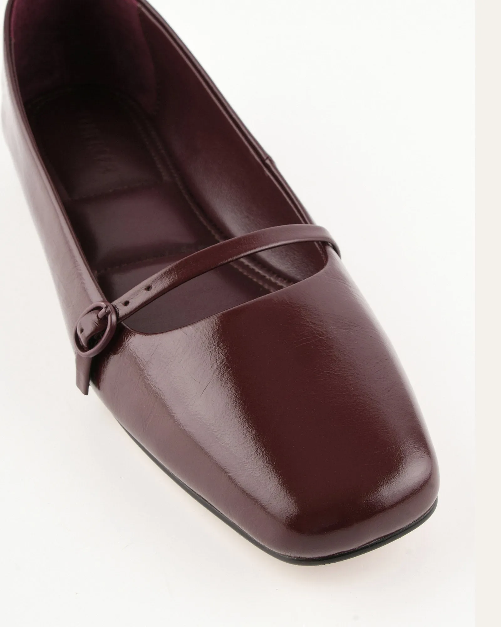ARDEN DRESS FLATS MERLOT LEATHER sold by Jo Mercer product image thumbnail 3