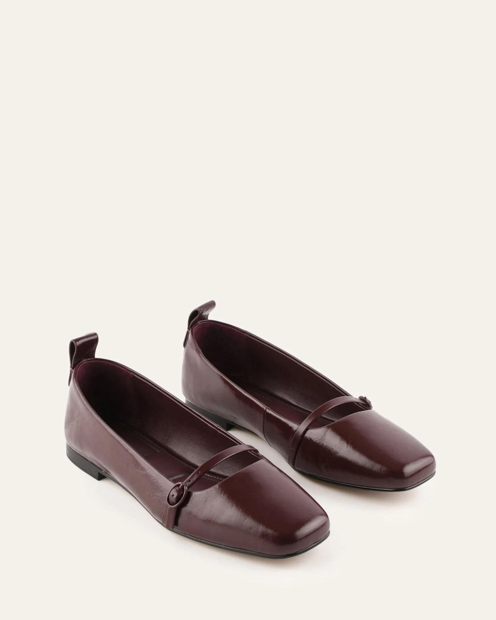 ARDEN DRESS FLATS MERLOT LEATHER sold by Jo Mercer product image thumbnail 2
