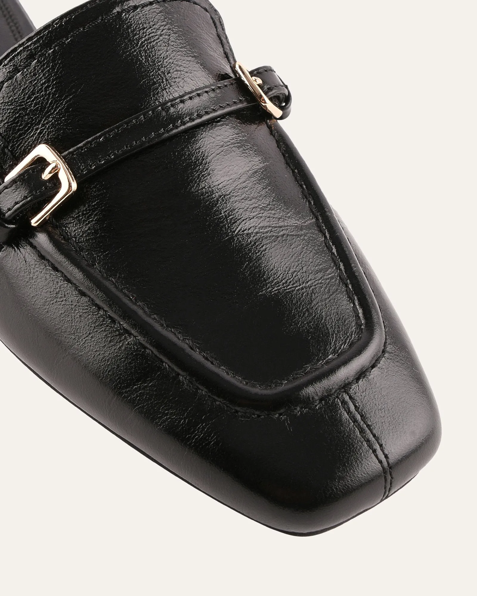 LYON DRESS FLATS BLACK LEATHER sold by Jo Mercer product image thumbnail 3