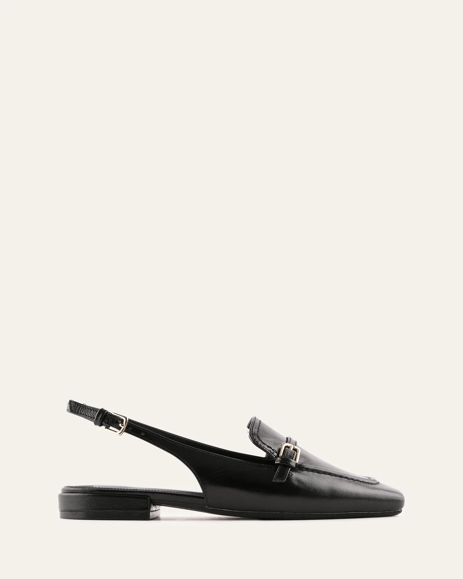 LYON DRESS FLATS BLACK LEATHER sold by Jo Mercer