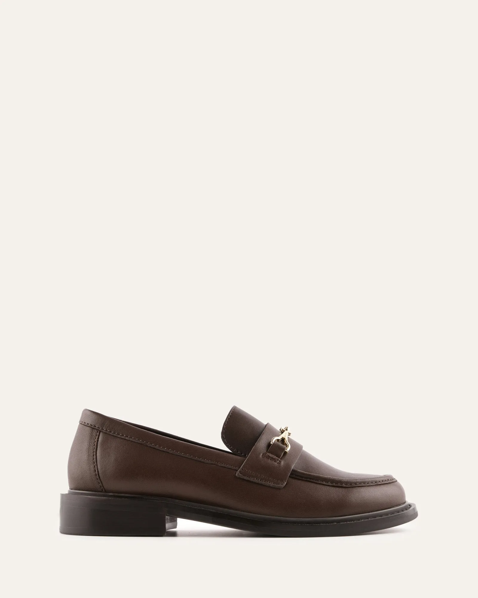 EDGAR LOAFERS CHOCOLATE LEATHER sold by Jo Mercer