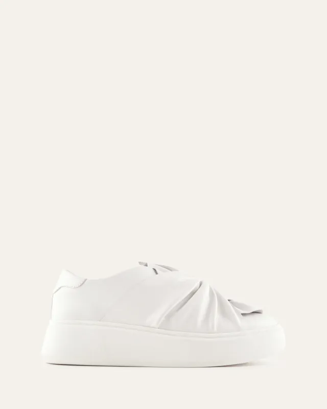 EDIE SNEAKERS WHITE LEATHER made by Jo Mercer