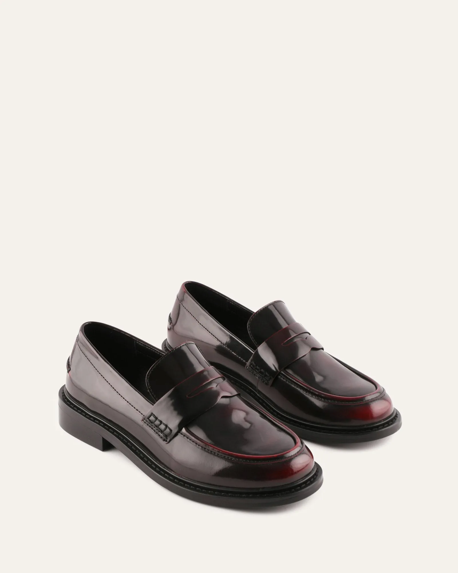EBONY LOAFERS BURGUNDY LEATHER sold by Jo Mercer product image thumbnail 2