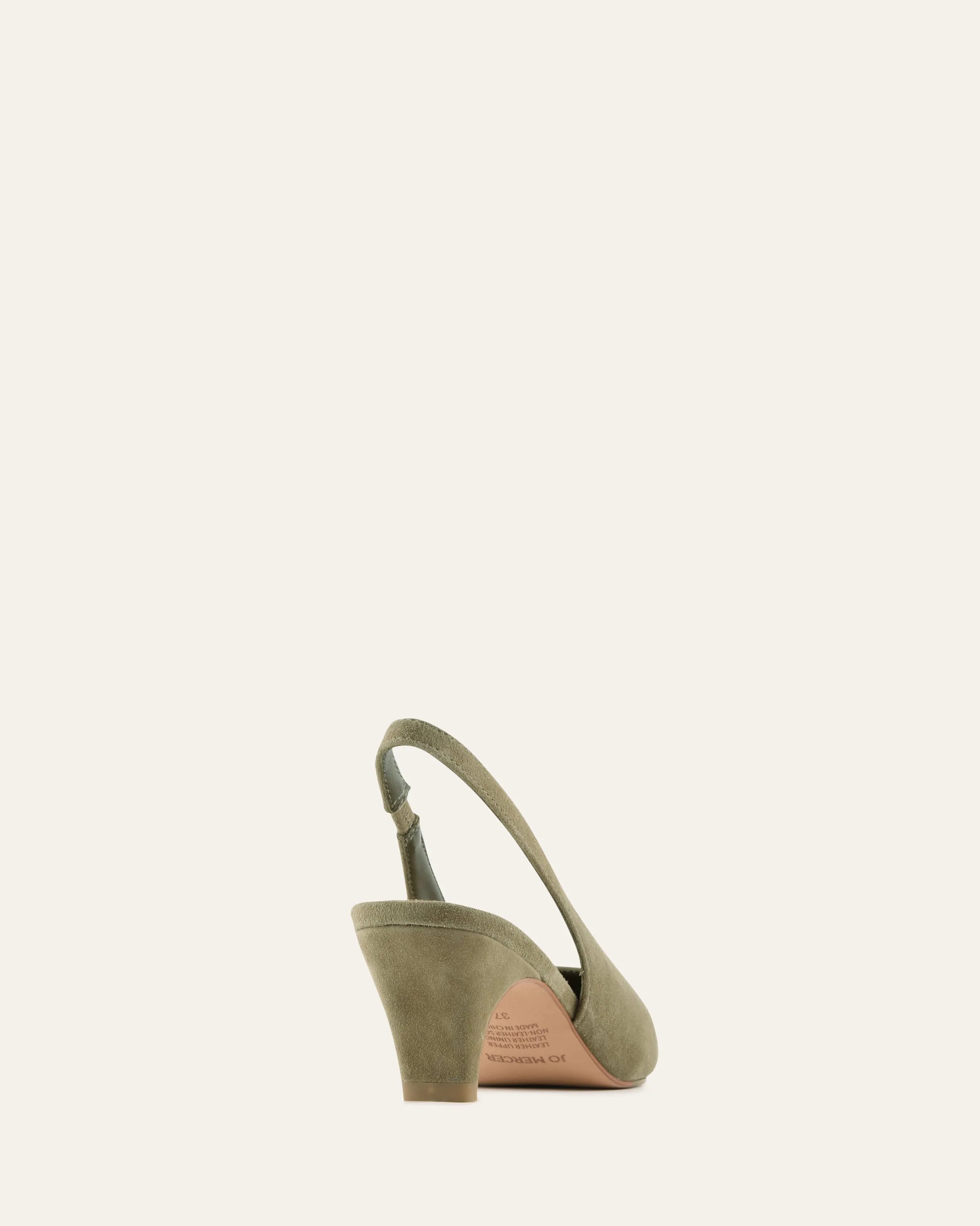 TREY LOW HEELS OLIVE SUEDE sold by Jo Mercer product image thumbnail 4