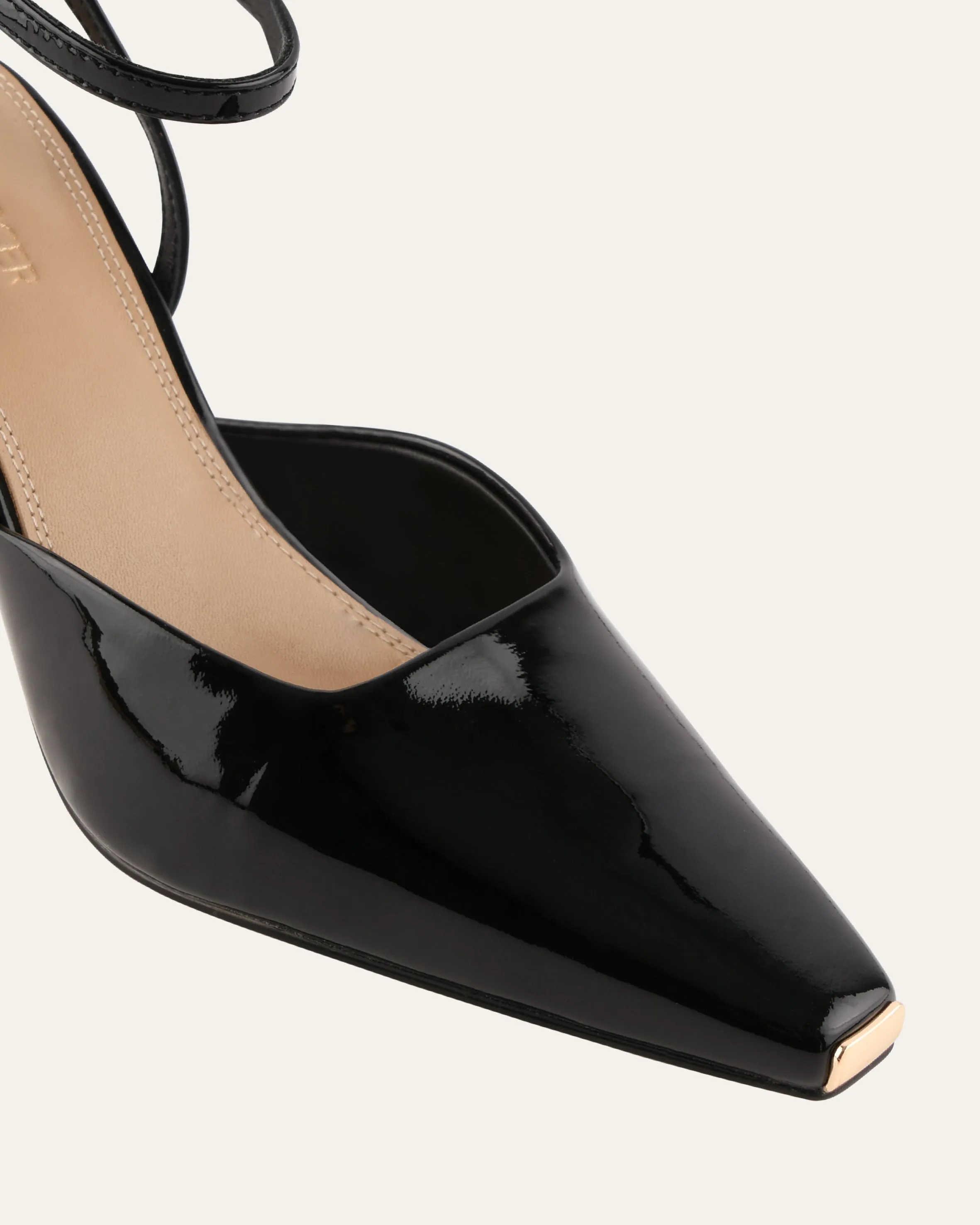 JACQULINE MID HEELS BLACK PATENT sold by Jo Mercer product image thumbnail 3