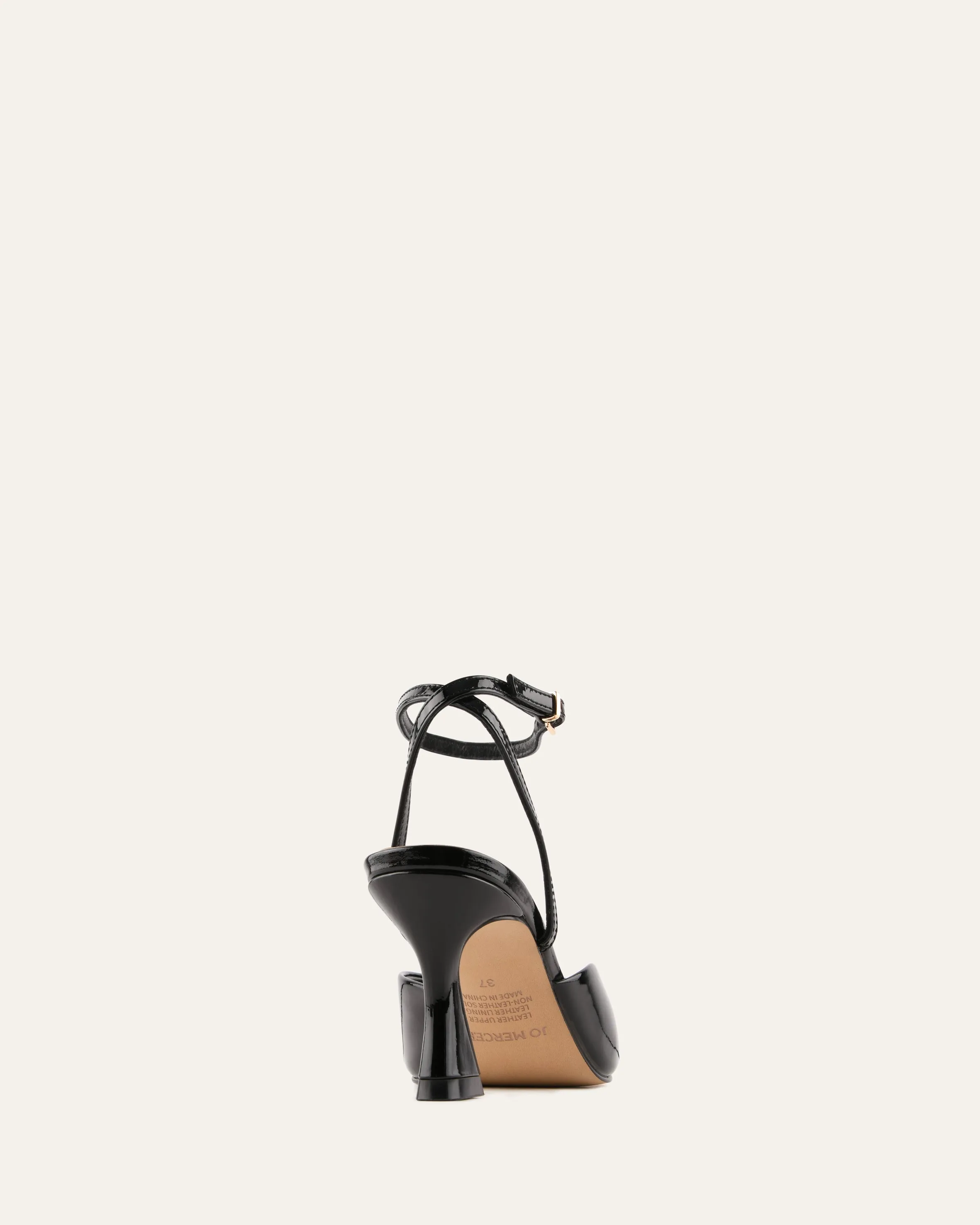 JACQULINE MID HEELS BLACK PATENT sold by Jo Mercer product image thumbnail 4