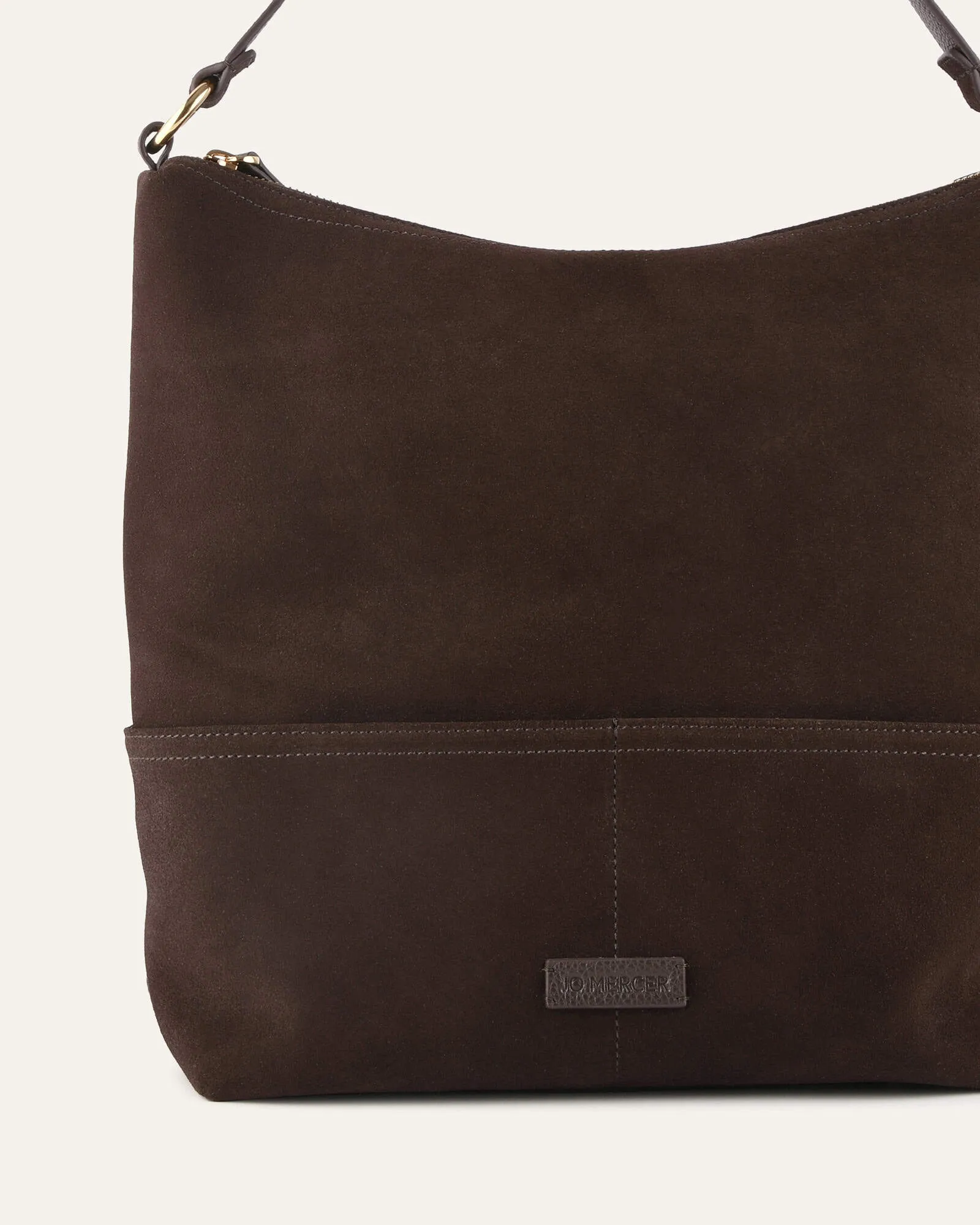 MICAH SHOULDER BAG BITTER CHOC SUEDE sold by Jo Mercer product image thumbnail 3