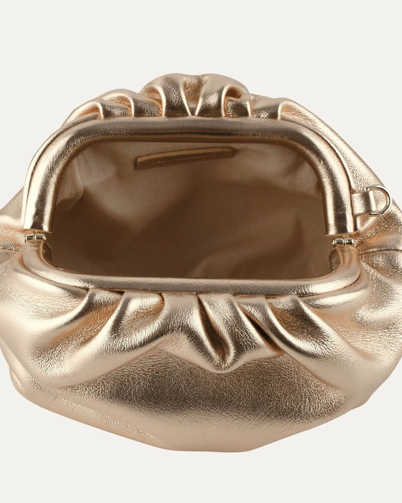 BAMBINI CLUTCH BAG GOLD LEATHER sold by Jo Mercer product image thumbnail 5